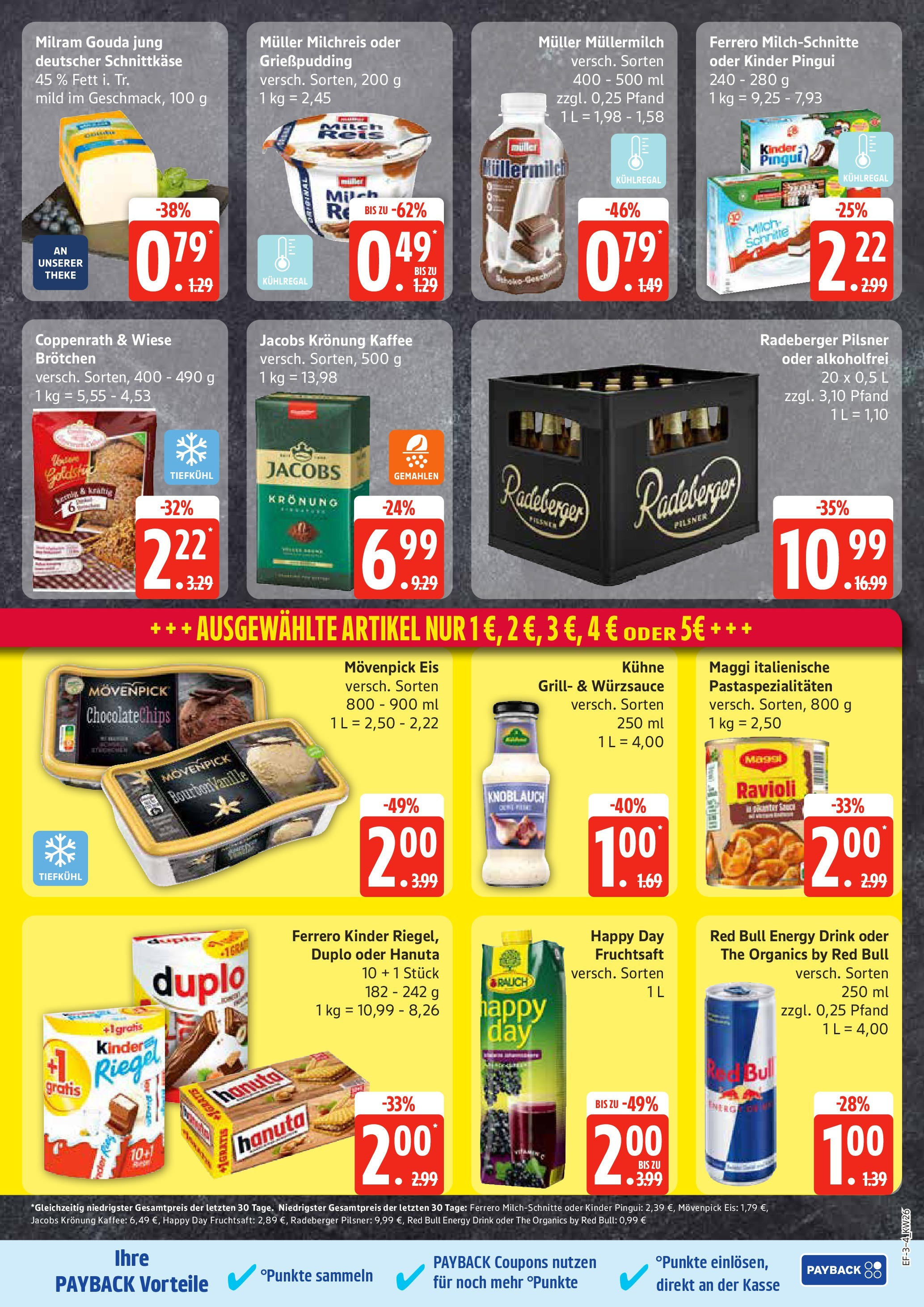 Edeka prospekt Rostock	 (ab 22.06.2025) » Angebote Online | Seite: 3 | Produkte: Pudding, Movenpick eis, Pasta, Fruchtsaft