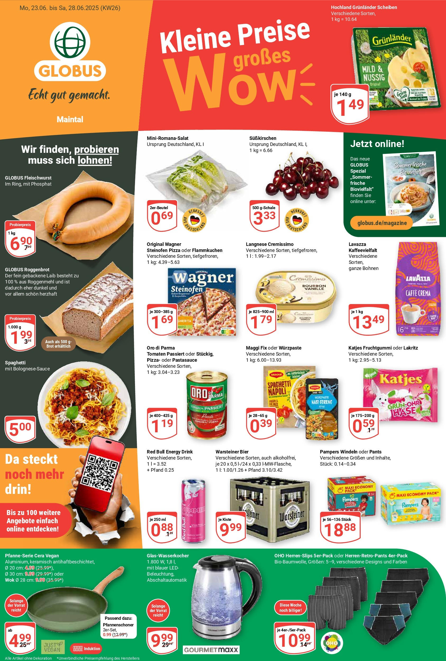Globus prospekt Maintal-Dörnigheim	 (ab 22.06.2025) » Angebote online | Seite: 5 | Produkte: Cremissimo, Red bull, Bier, Pampers