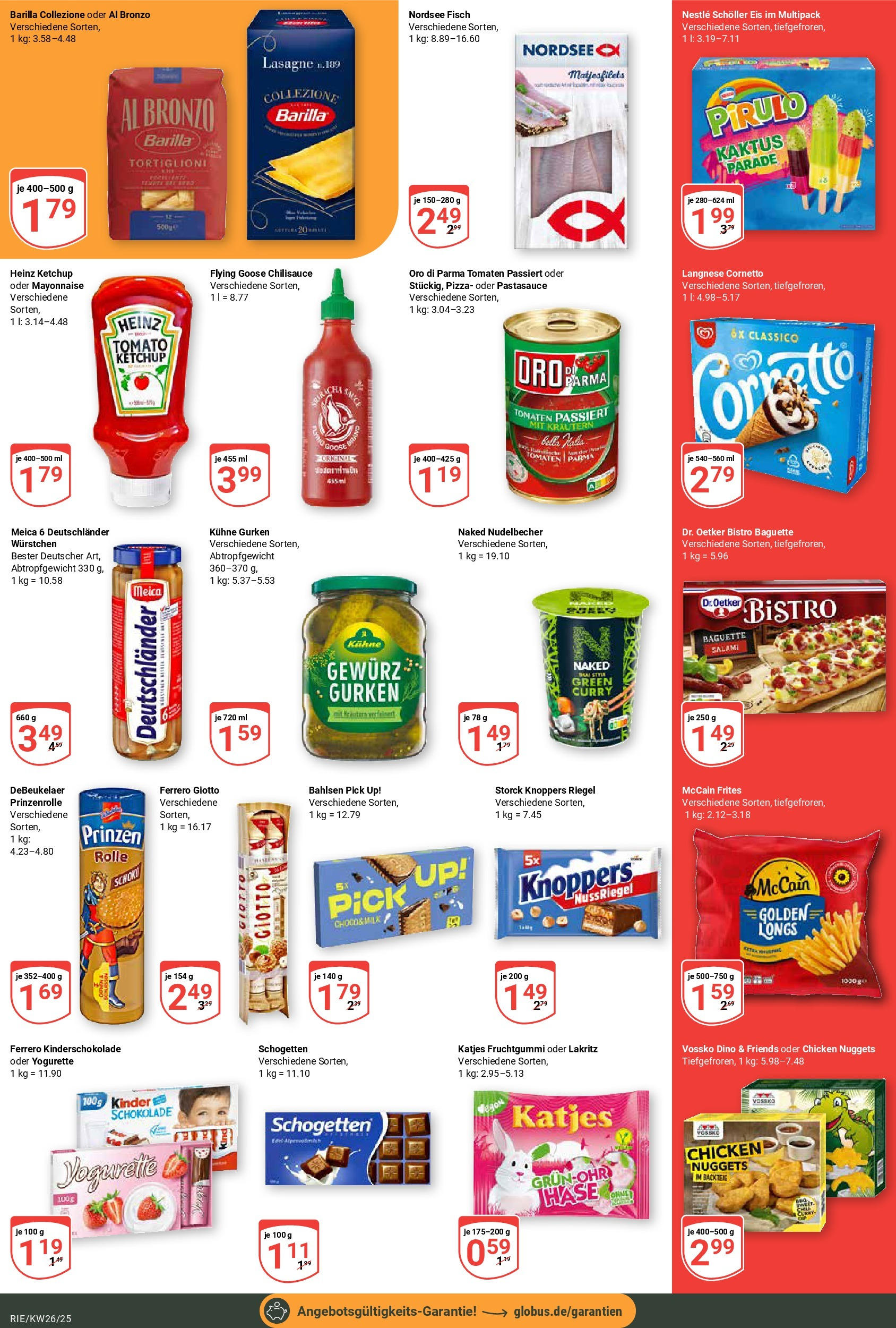 Globus prospekt Bochum-Riemke	 (ab 22.06.2025) » Angebote online | Seite: 3 | Produkte: Yogurette, Barilla, Mayonnaise, Knoppers