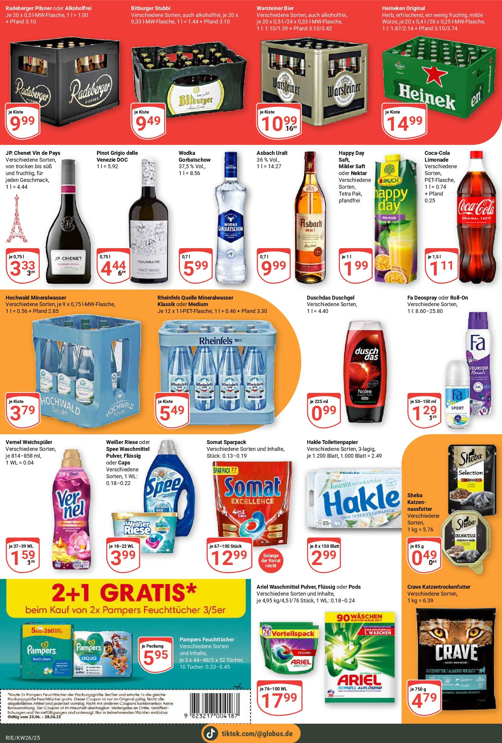 Globus prospekt Bochum-Riemke	 (ab 22.06.2025) » Angebote online | Seite: 4 | Produkte: Pampers, Limonade, Deodorant, Waschmittel