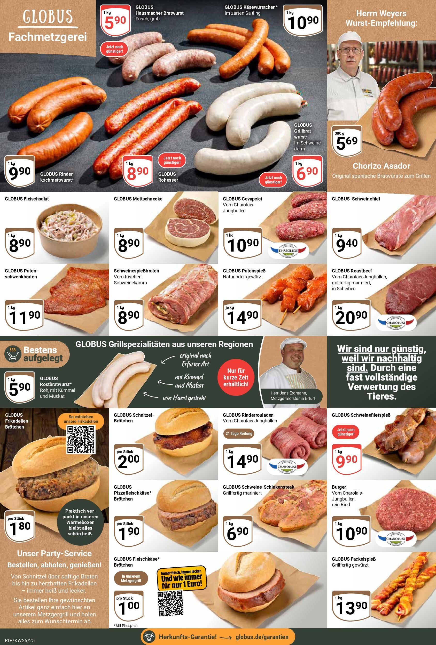 Globus prospekt Bochum-Riemke	 (ab 22.06.2025) » Angebote online | Seite: 7 | Produkte: Bratwurst, Burger, Schnitzel, Schweinefilet