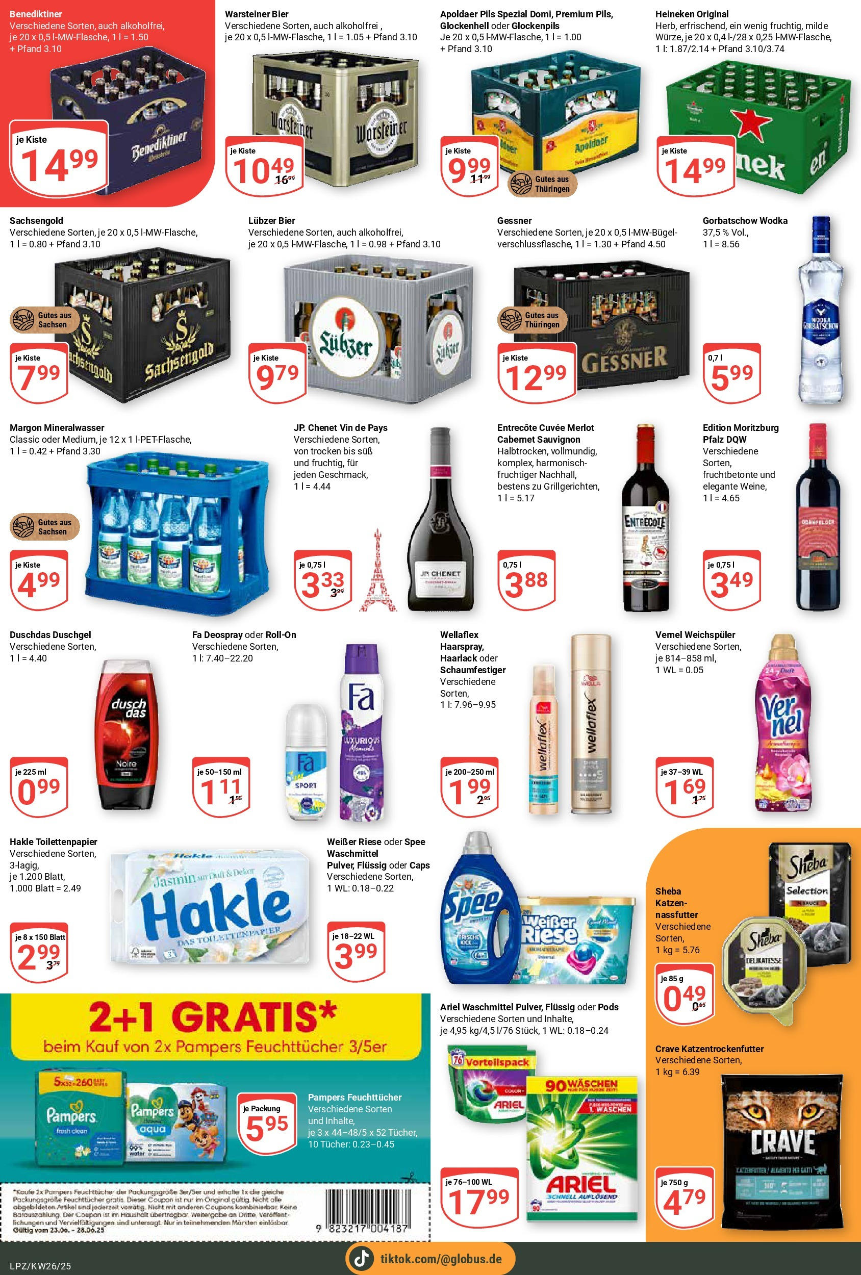 Globus prospekt Leipzig	 (ab 22.06.2025) » Angebote online | Seite: 7 | Produkte: Pils, Pampers, Deodorant, Wodka