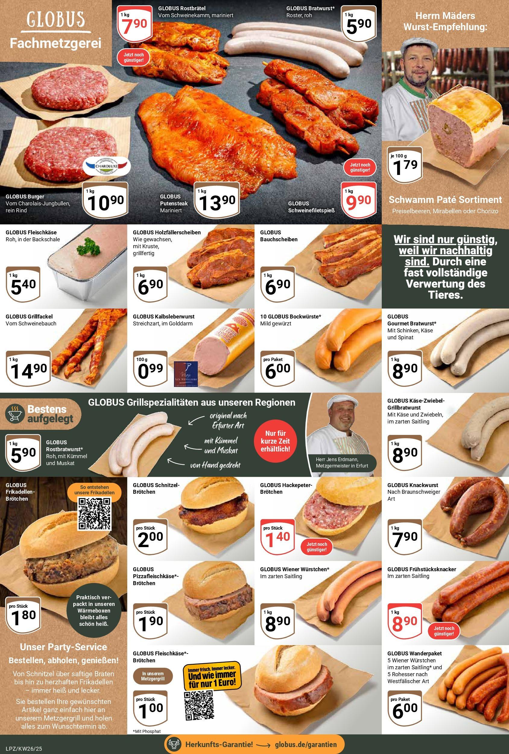 Globus prospekt Leipzig	 (ab 22.06.2025) » Angebote online | Seite: 10 | Produkte: Käse, Schweinebauch, Burger, Schnitzel
