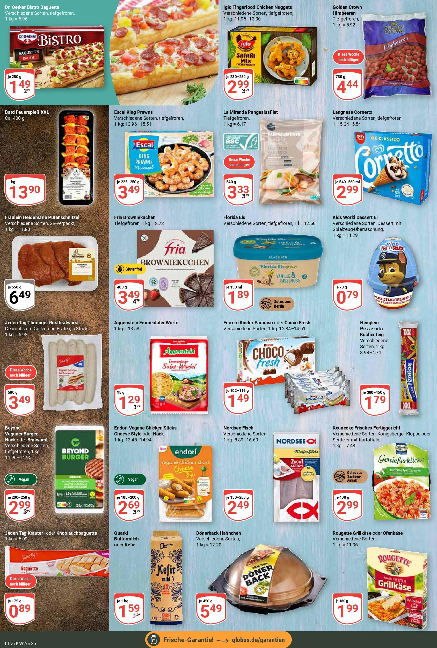 Globus prospekt Leipzig	 (ab 22.06.2025) » Angebote online | Seite: 12 | Produkte: Iglo, Baguette, Salami, Pizza