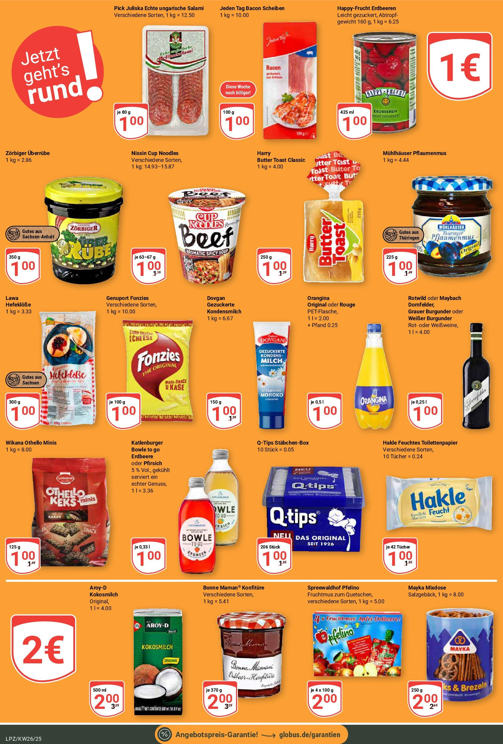 Globus prospekt Leipzig	 (ab 22.06.2025) » Angebote online | Seite: 17 | Produkte: Toast, Erdbeeren, Bonne maman, Feuchtes Toilettenpapier
