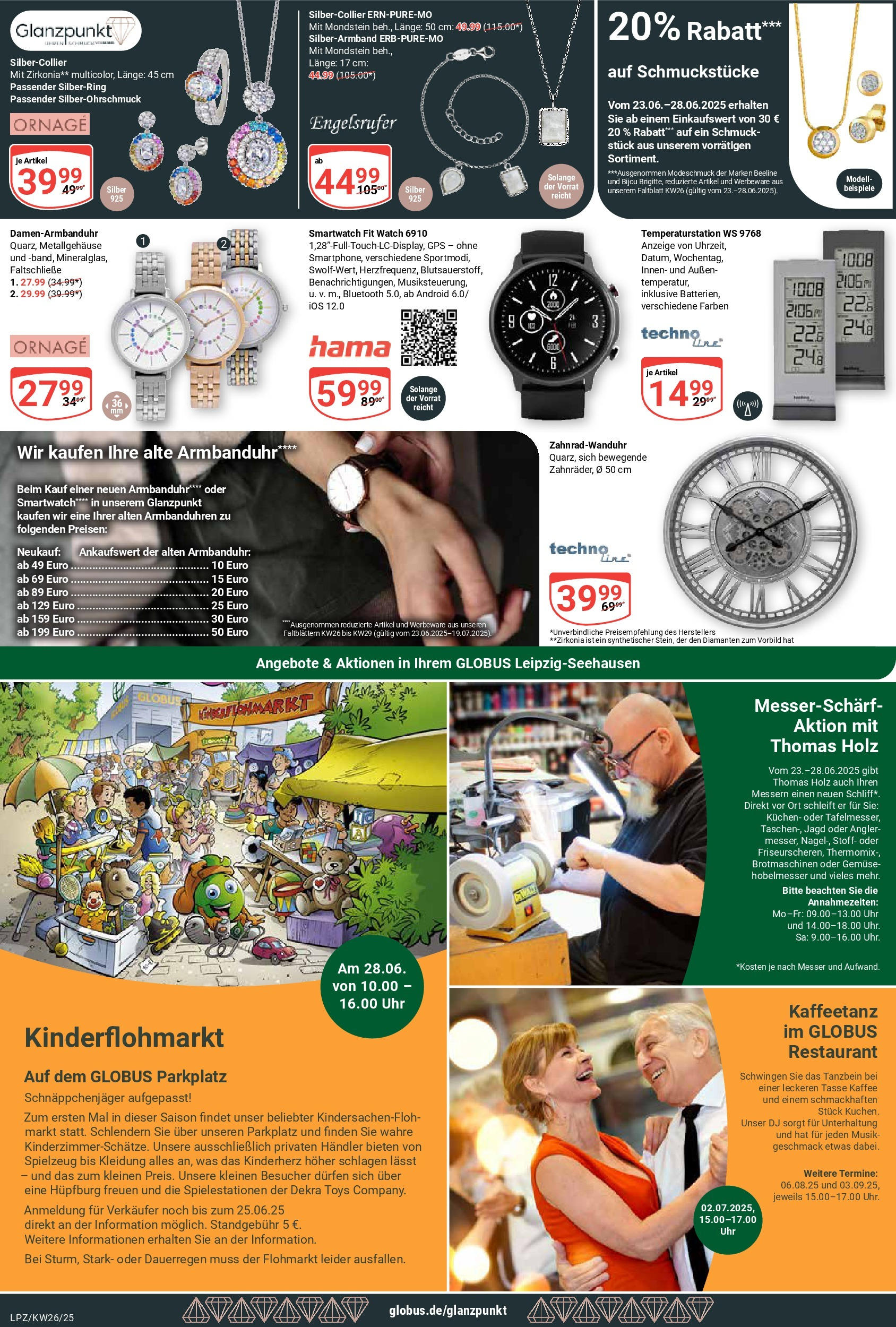 Globus prospekt Leipzig	 (ab 22.06.2025) » Angebote online | Seite: 25 | Produkte: Smartwatch, Kaffee, Kuchen, Uhr