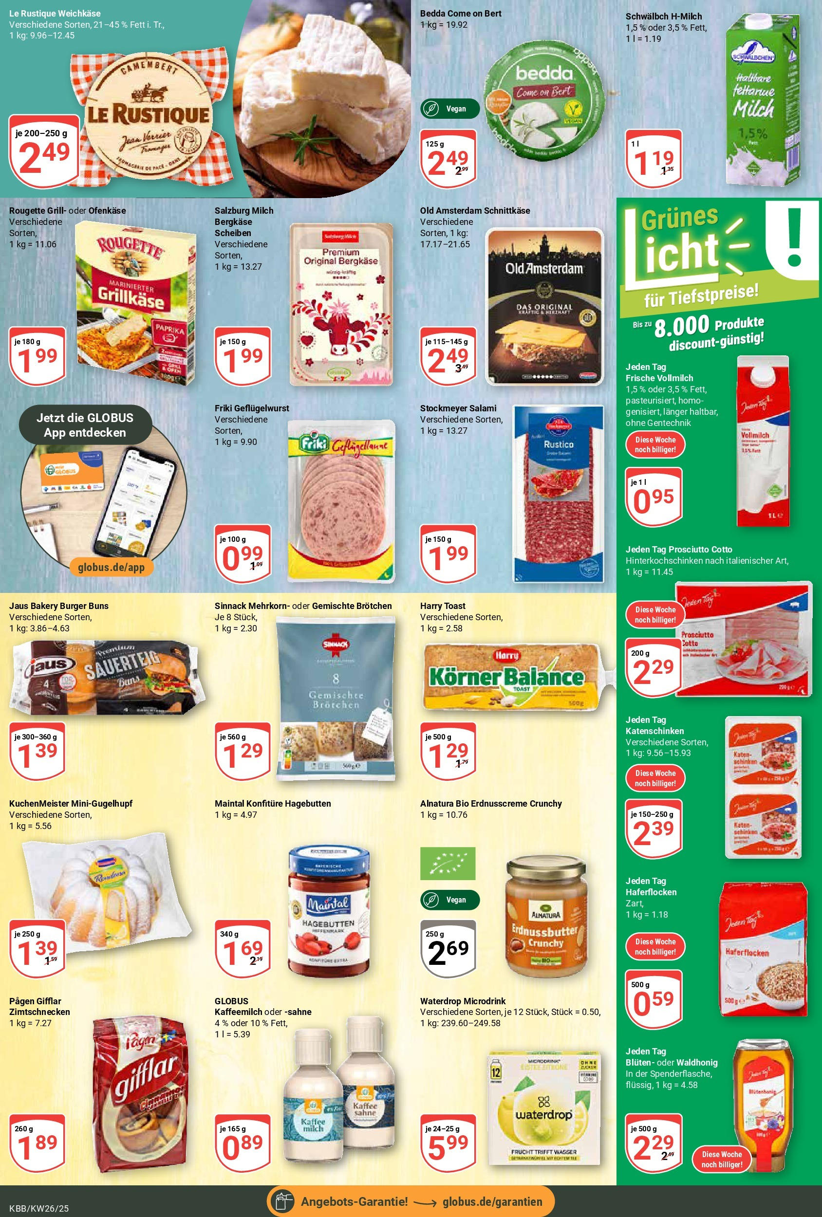 Globus prospekt Koblenz-Bubenheim	 (ab 22.06.2025) » Angebote online | Seite: 15 | Produkte: Wasser, Schinken, Kuchen, Sahne