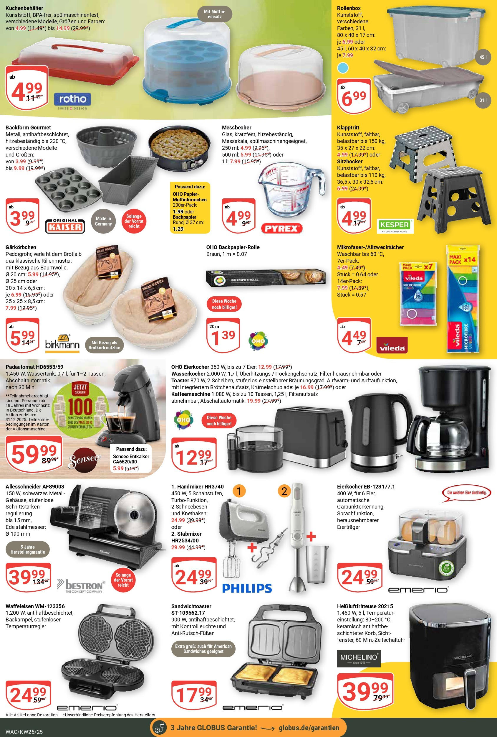 Globus prospekt Markkleeberg	 (ab 22.06.2025) » Angebote online | Seite: 23 | Produkte: Mixer, Handmixer, Eierkocher, Stabmixer