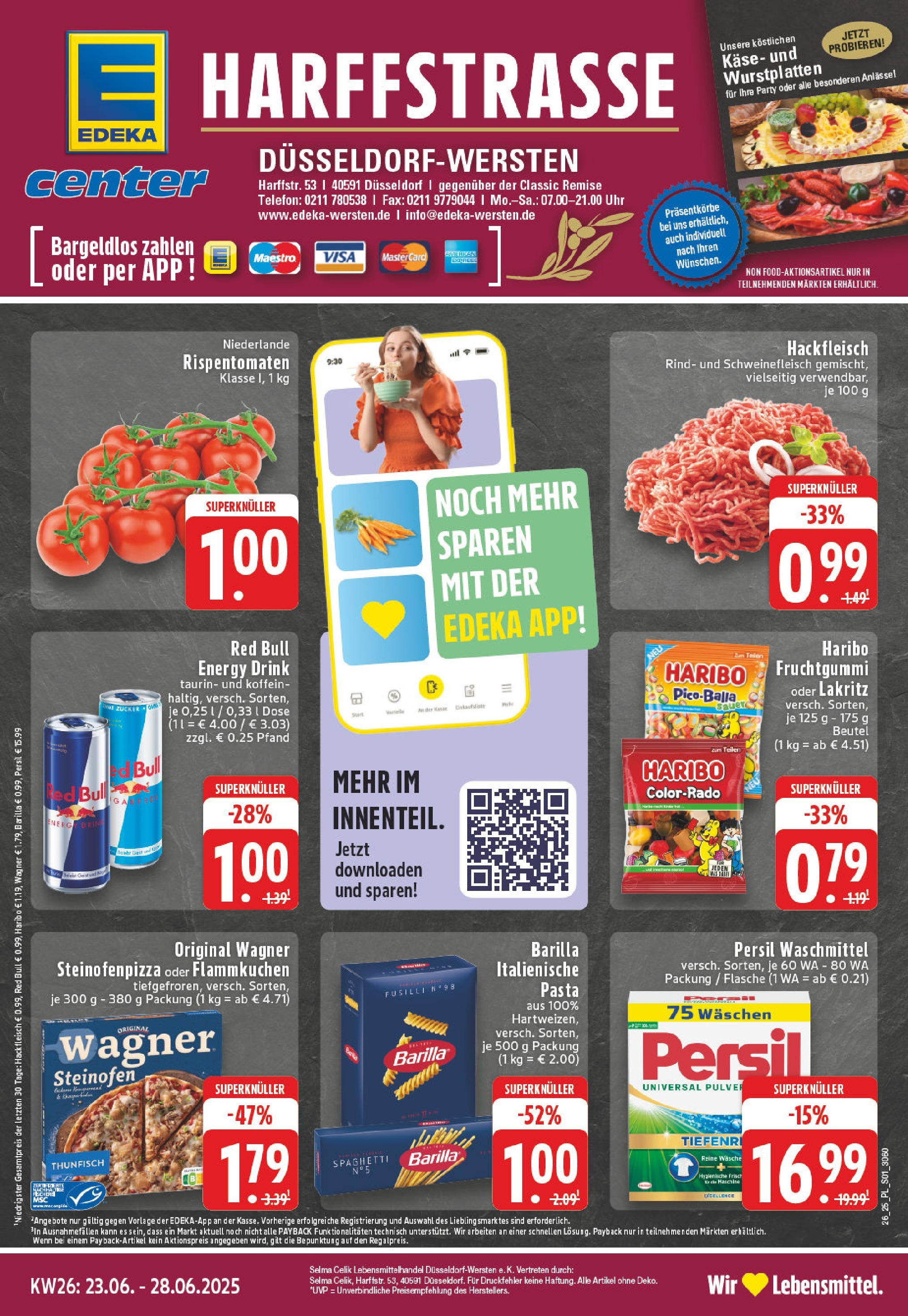 EDEKA Prospekt ab 23.06.2025 - Prospekt Düsseldorf Online Vorschau von dem Prospekt des Geschäftes Edeka, gültig ab dem 23.06.2025