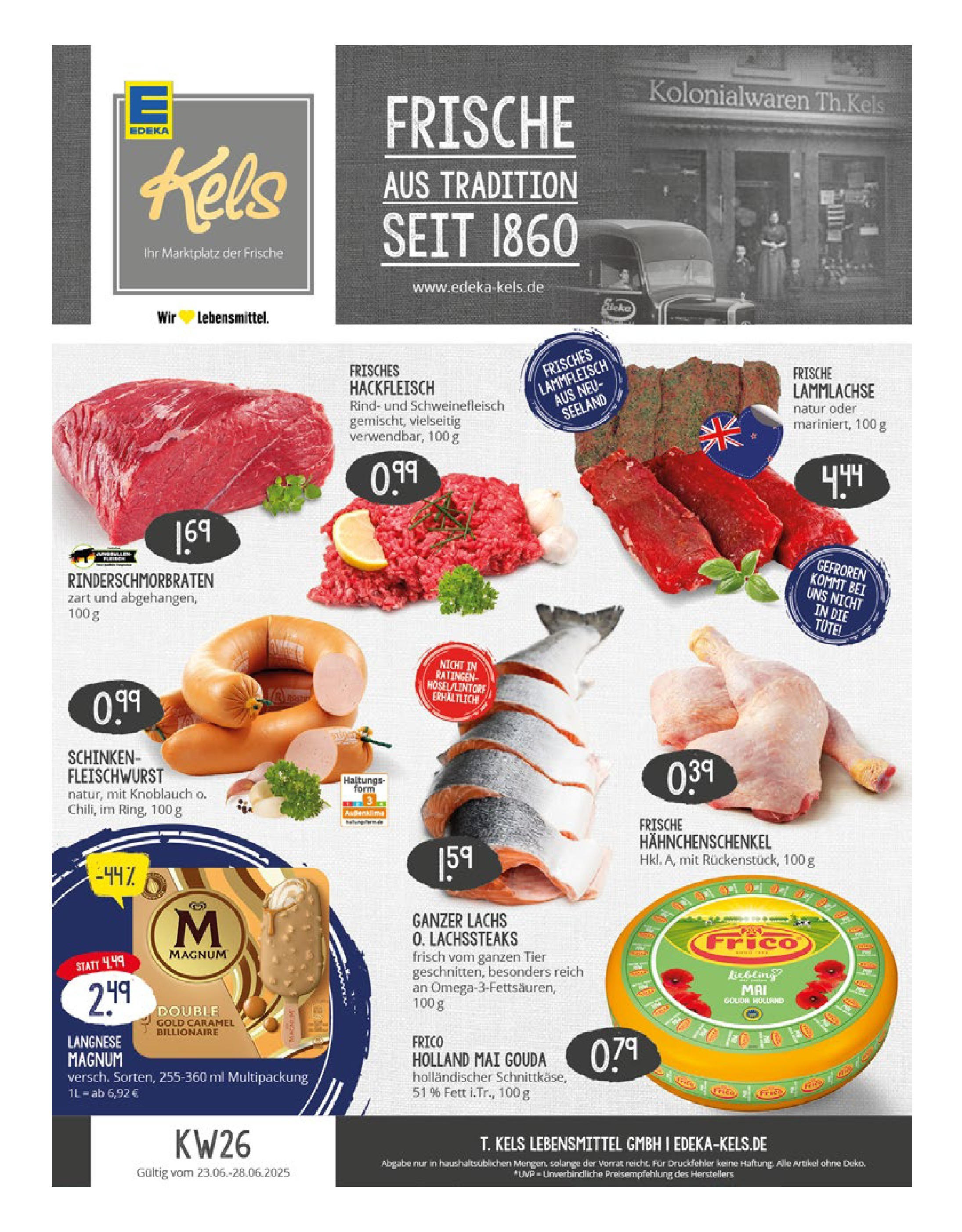 Edeka prospekt Ratingen-Hösel	 (ab 22.06.2025) » Angebote Online | Seite: 1 | Produkte: Gouda, Knoblauch, Schweinefleisch, Hackfleisch