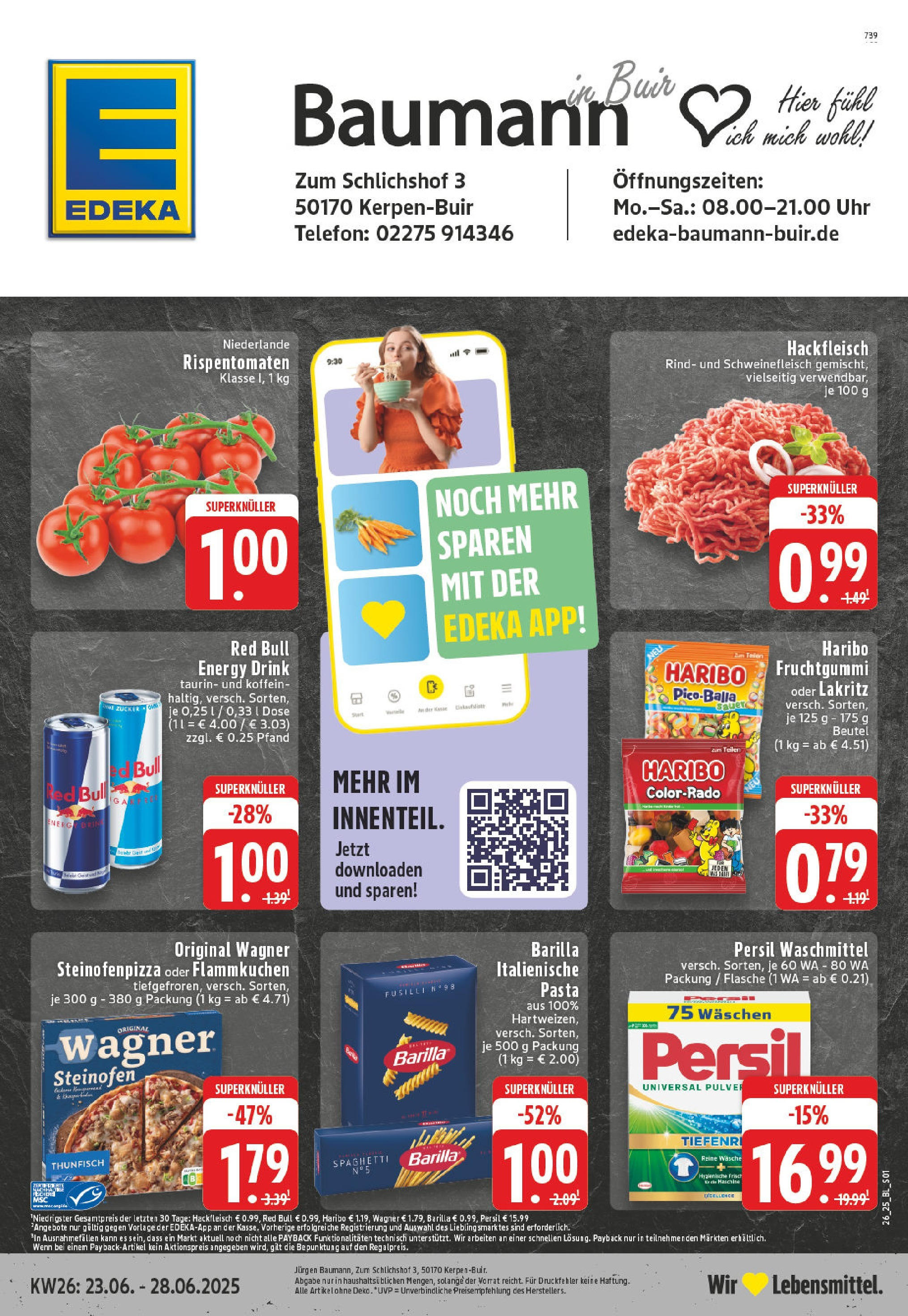 Edeka prospekt Kerpen	 (ab 22.06.2025) » Angebote Online | Seite: 1 | Produkte: Haribo, Barilla, Thunfisch, Persil