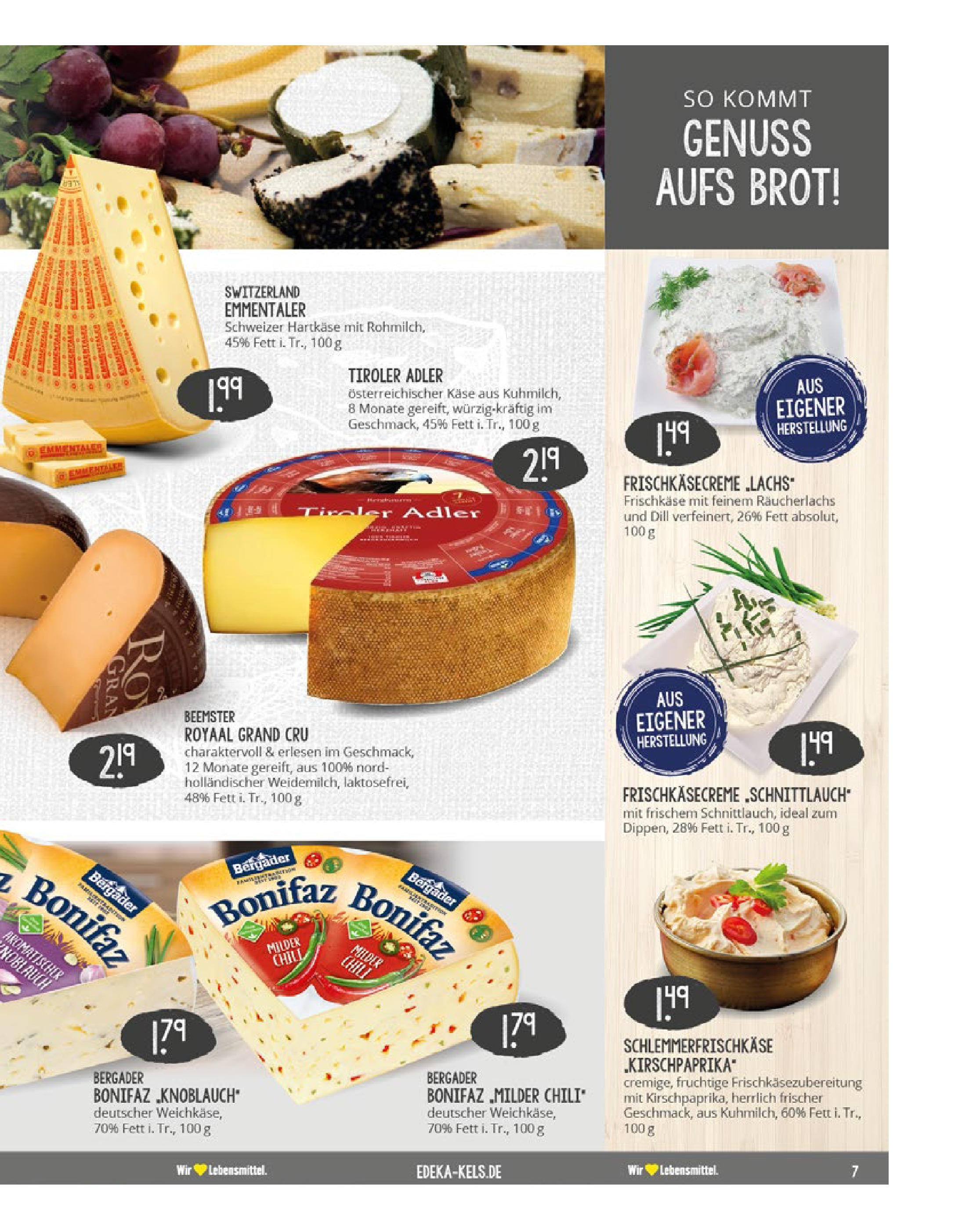 Edeka prospekt Ratingen-Hösel	 (ab 22.06.2025) » Angebote Online | Seite: 7 | Produkte: Käse, Chili, Dill, Frischkase
