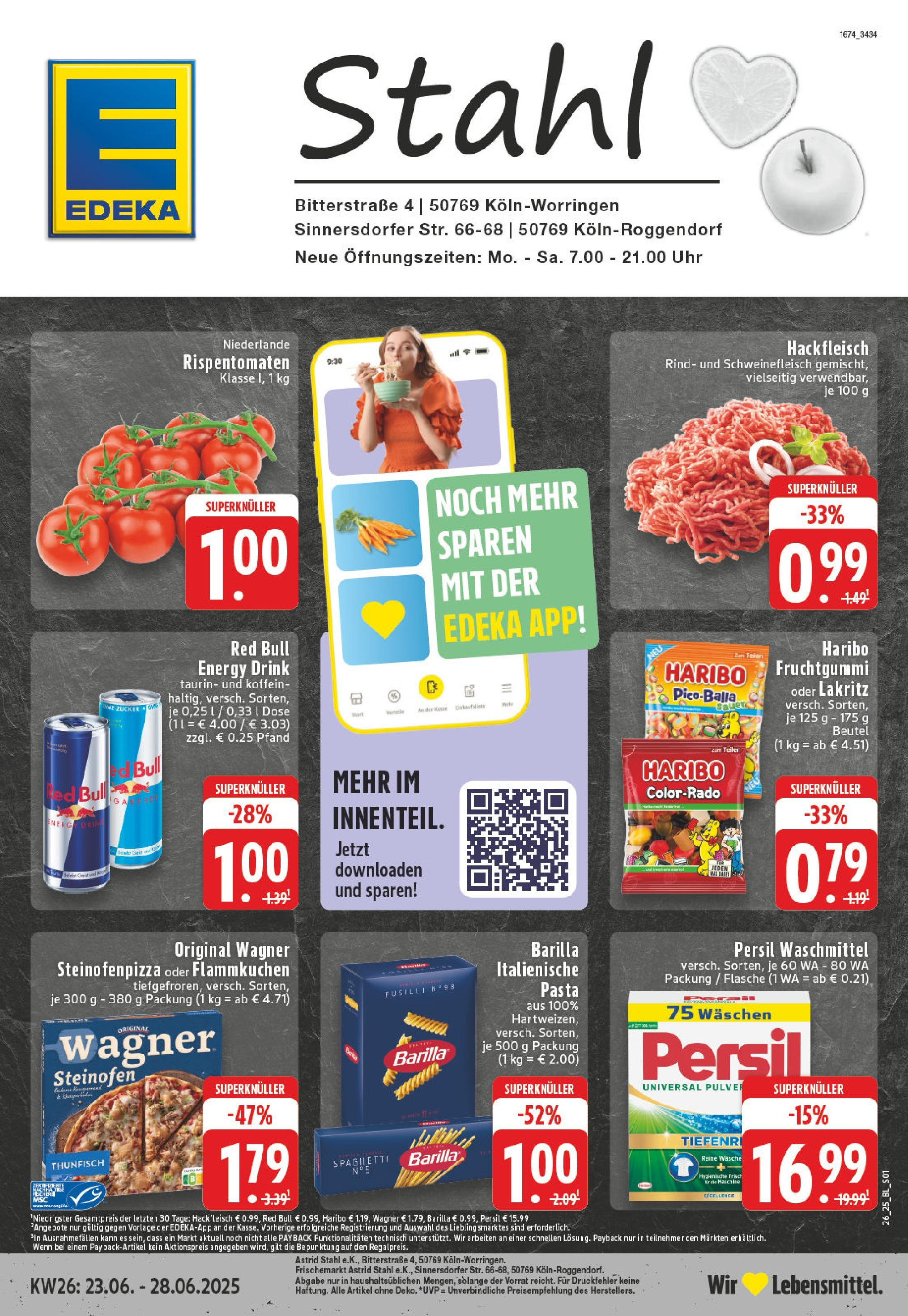 EDEKA Prospekt ab 22.06.2025 - Prospekt Köln Online Vorschau von dem Prospekt des Geschäftes Edeka, gültig ab dem 22.06.2025