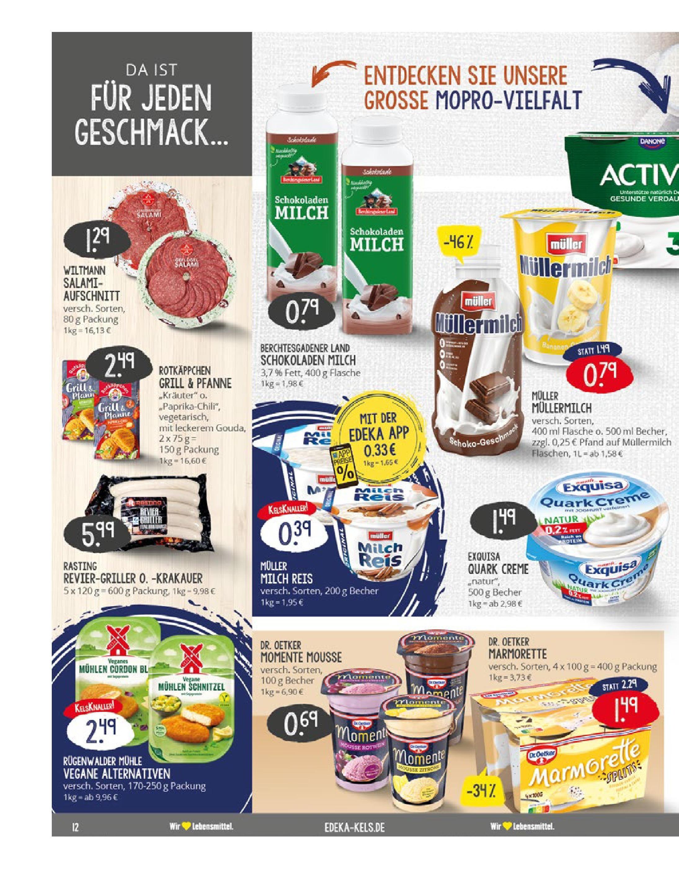 Edeka prospekt Ratingen-Hösel	 (ab 22.06.2025) » Angebote Online | Seite: 12 | Produkte: Pudding, Rotkäppchen, Müllermilch, Salami