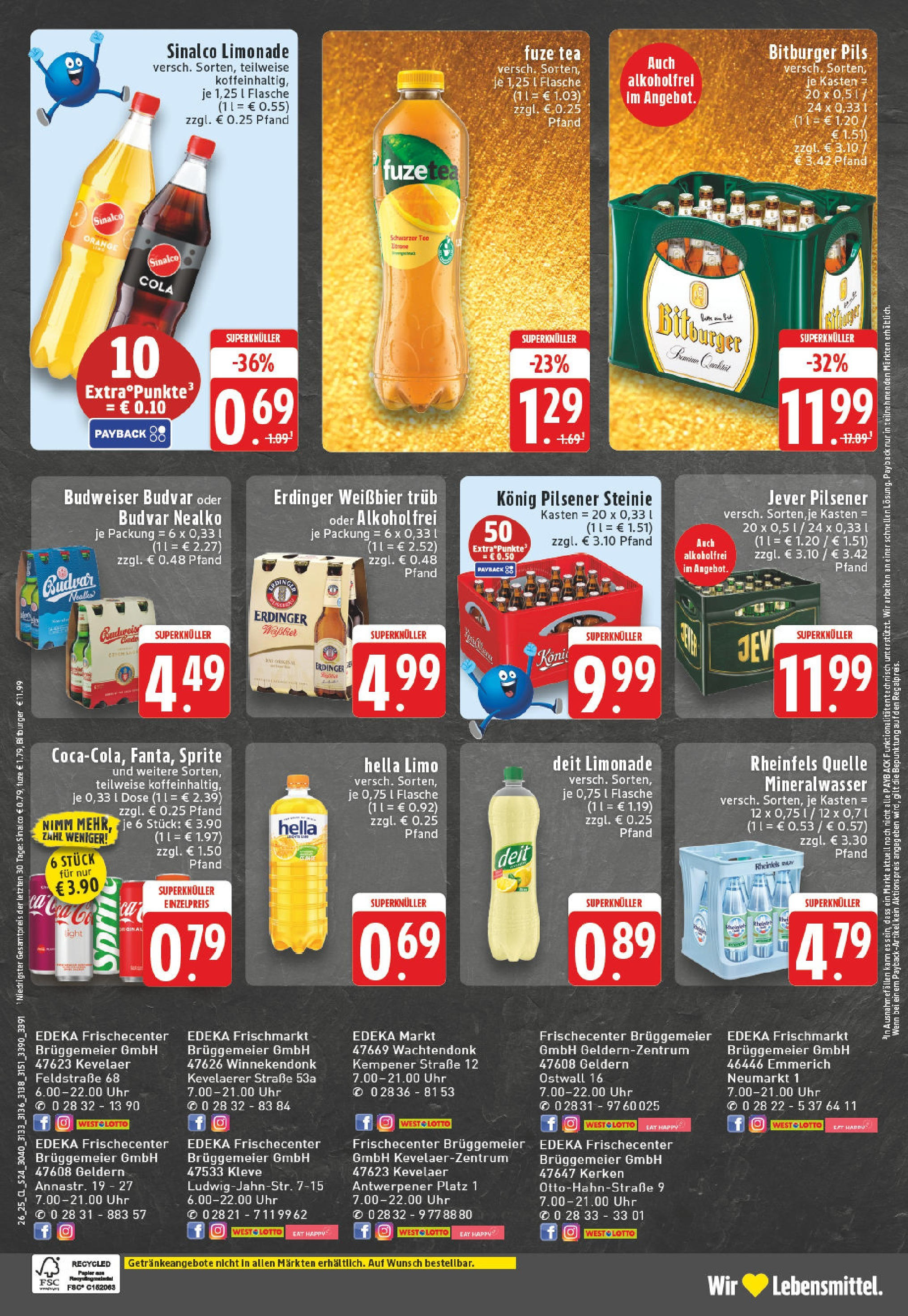 Edeka prospekt Geldern	 (ab 22.06.2025) » Angebote Online | Seite: 24 | Produkte: Konig pilsener, Cola, Pils, Hella