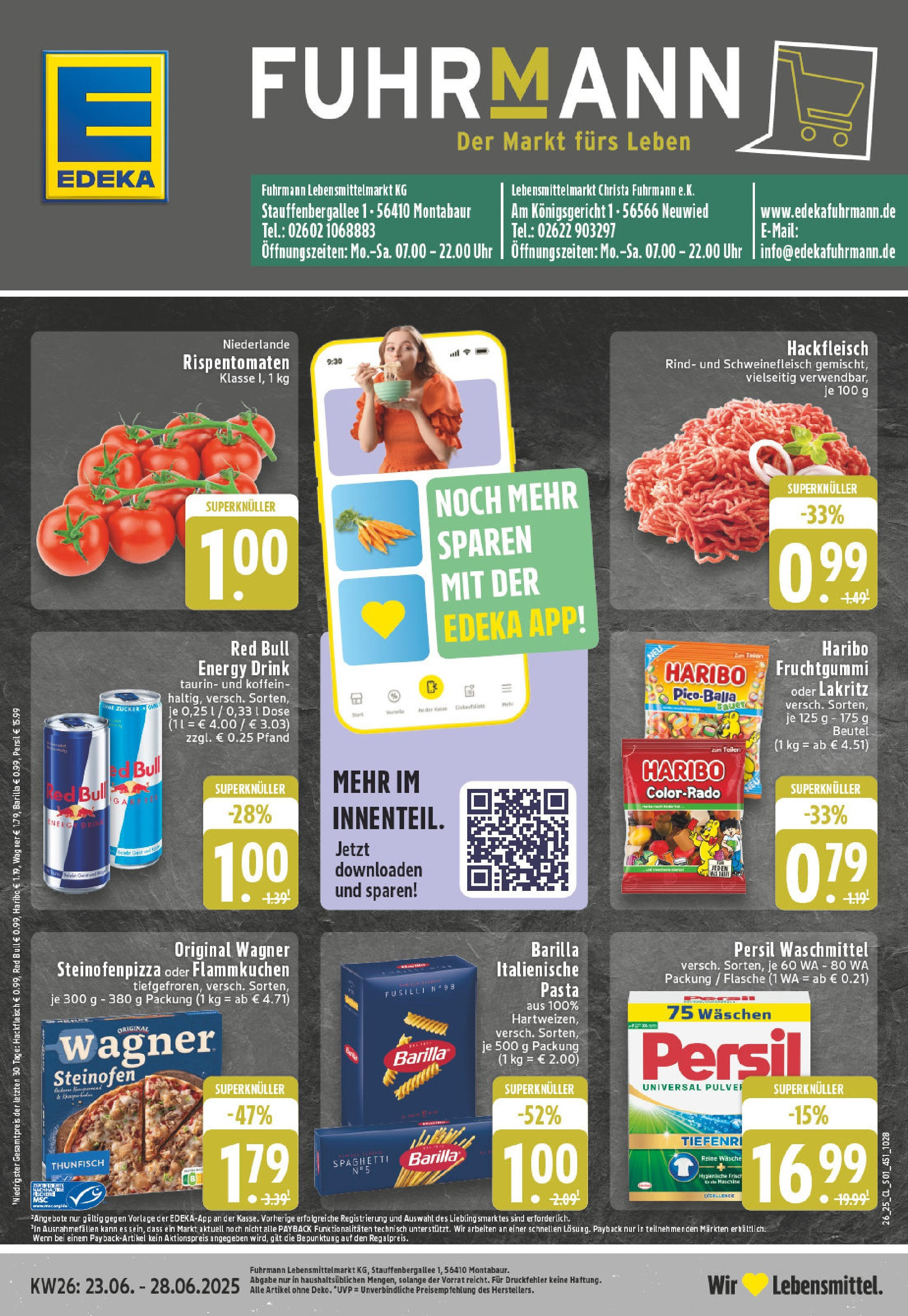 EDEKA Prospekt ab 22.06.2025 - Prospekt Neuwied Online Vorschau von dem Prospekt des Geschäftes Edeka, gültig ab dem 22.06.2025