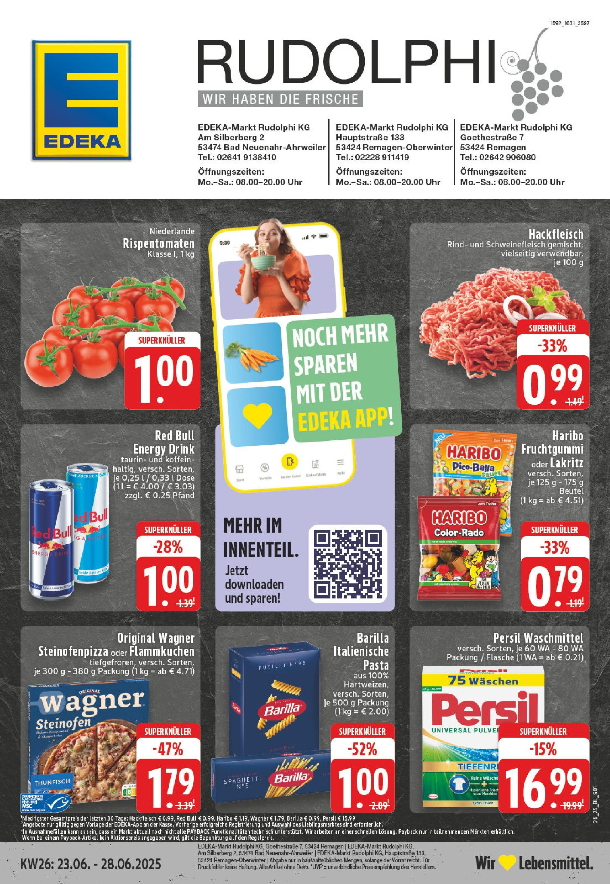 Edeka prospekt Bad Neuenahr - Ahrweiler	 (ab 22.06.2025) » Angebote Online | Seite: 1 | Produkte: Haribo, Barilla, Bad, Persil