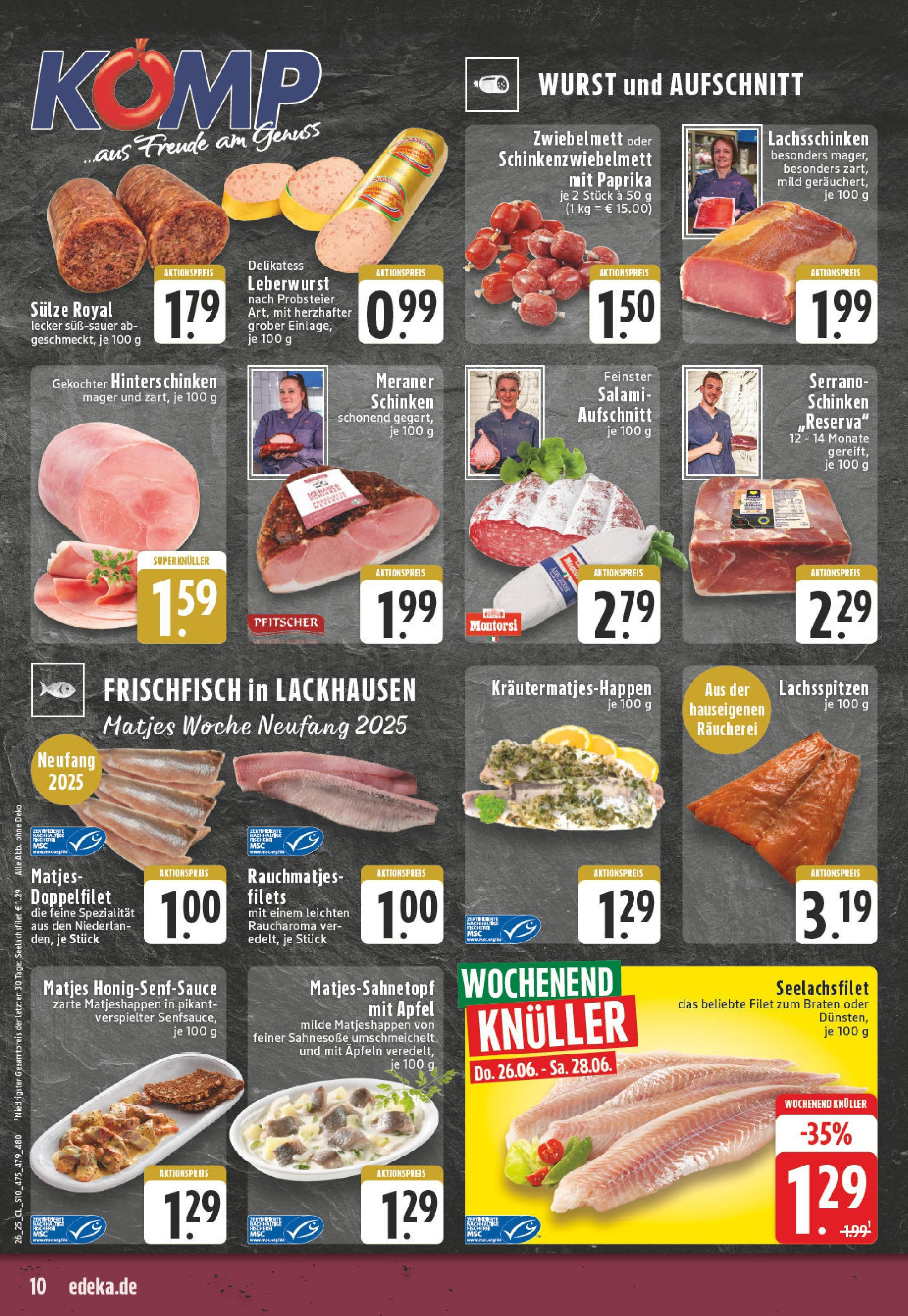 Edeka prospekt Wesel-Obrighoven	 (ab 22.06.2025) » Angebote Online | Seite: 10 | Produkte: Äpfel, Apple, Paprika, Salami