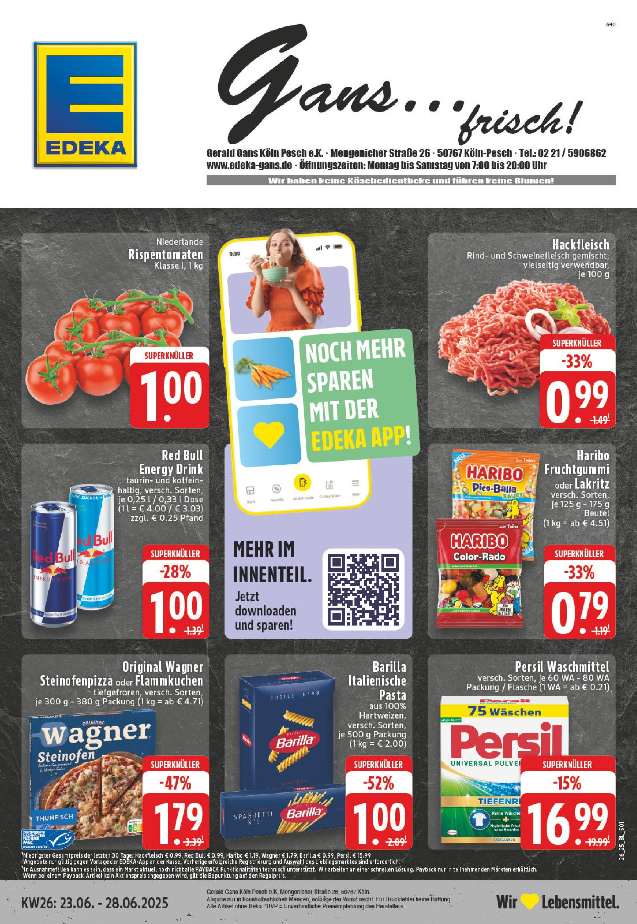 EDEKA Prospekt ab 22.06.2025 - Prospekt Köln Online Vorschau von dem Prospekt des Geschäftes Edeka, gültig ab dem 22.06.2025