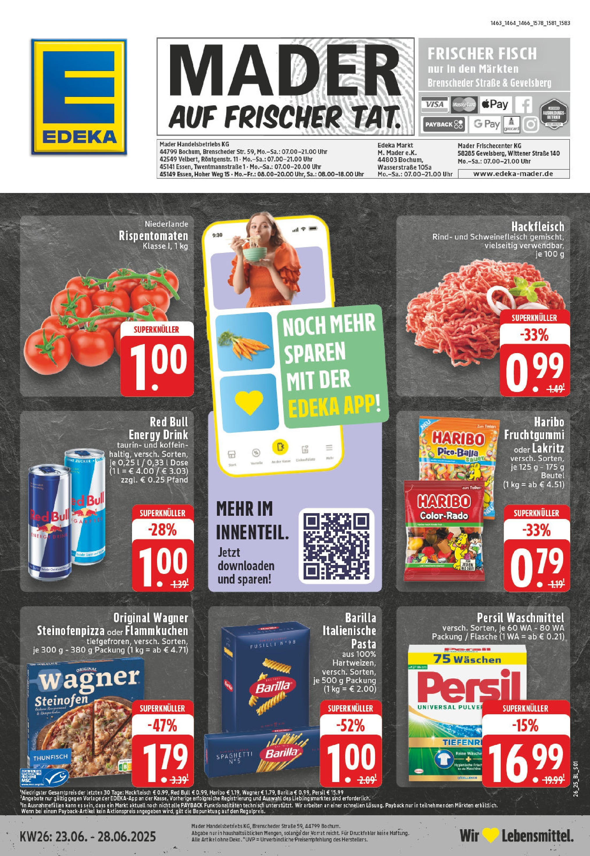EDEKA Prospekt ab 22.06.2025 - Prospekt Gevelsberg Online Vorschau von dem Prospekt des Geschäftes Edeka, gültig ab dem 22.06.2025