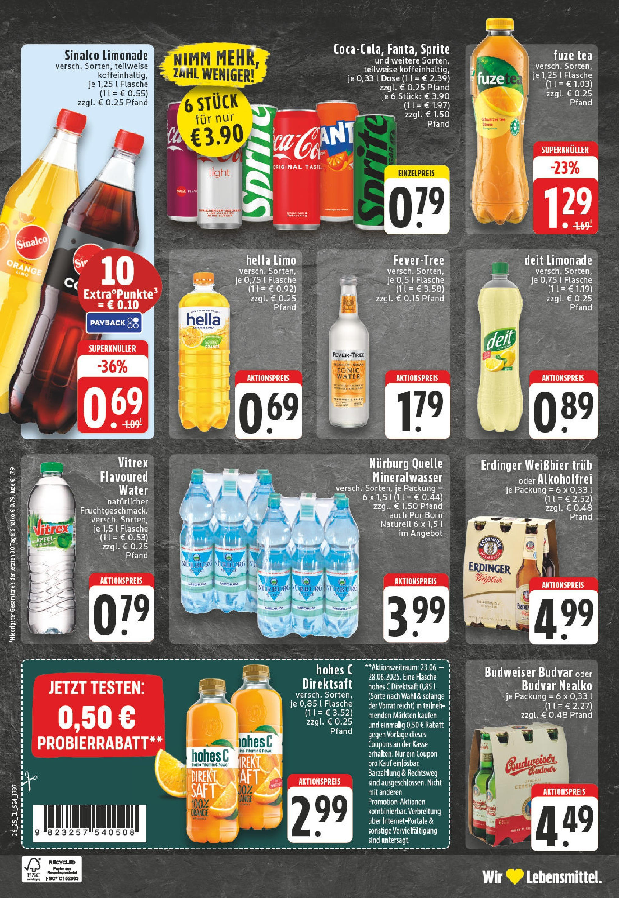 Edeka prospekt Bielefeld	 (ab 22.06.2025) » Angebote Online | Seite: 26 | Produkte: Weißbier, Limonade, Mineralwasser, Hella
