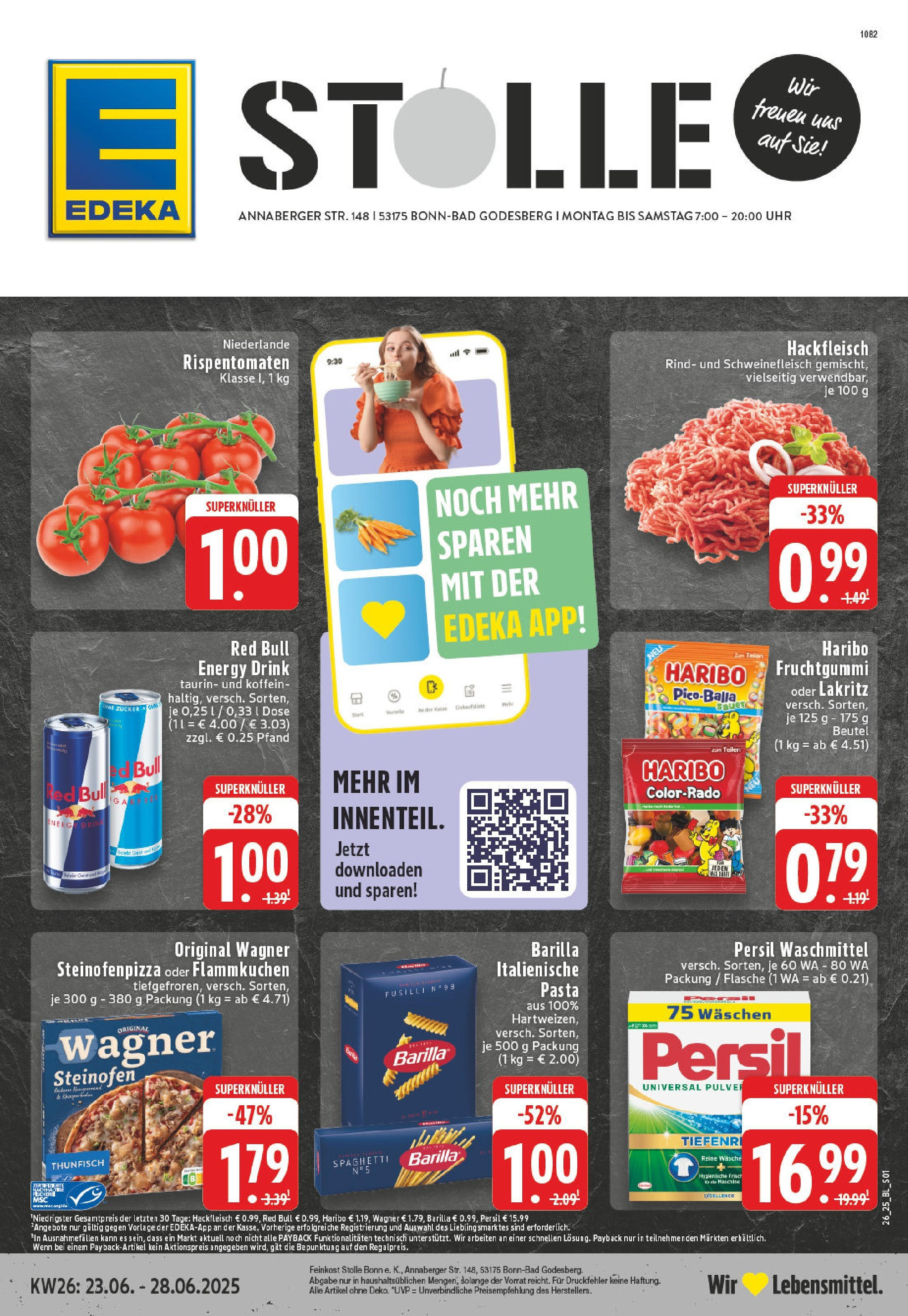 EDEKA Prospekt ab 22.06.2025 - Prospekt Bonn - Bad Godesberg Online Vorschau von dem Prospekt des Geschäftes Edeka, gültig ab dem 22.06.2025