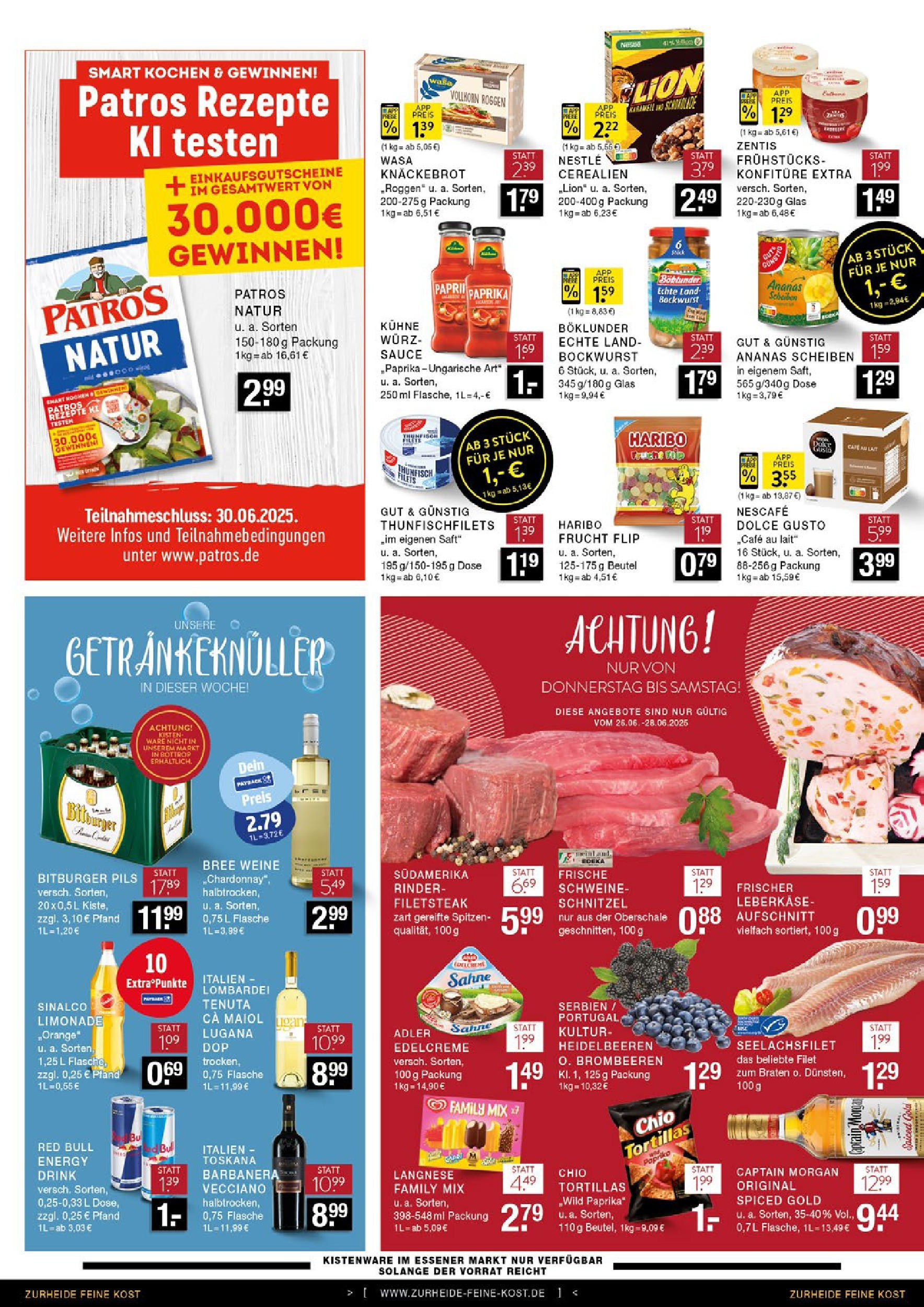 Edeka prospekt Bottrop	 (ab 22.06.2025) » Angebote Online | Seite: 6 | Produkte: Langnese, Limonade, Paprika, Leberkase