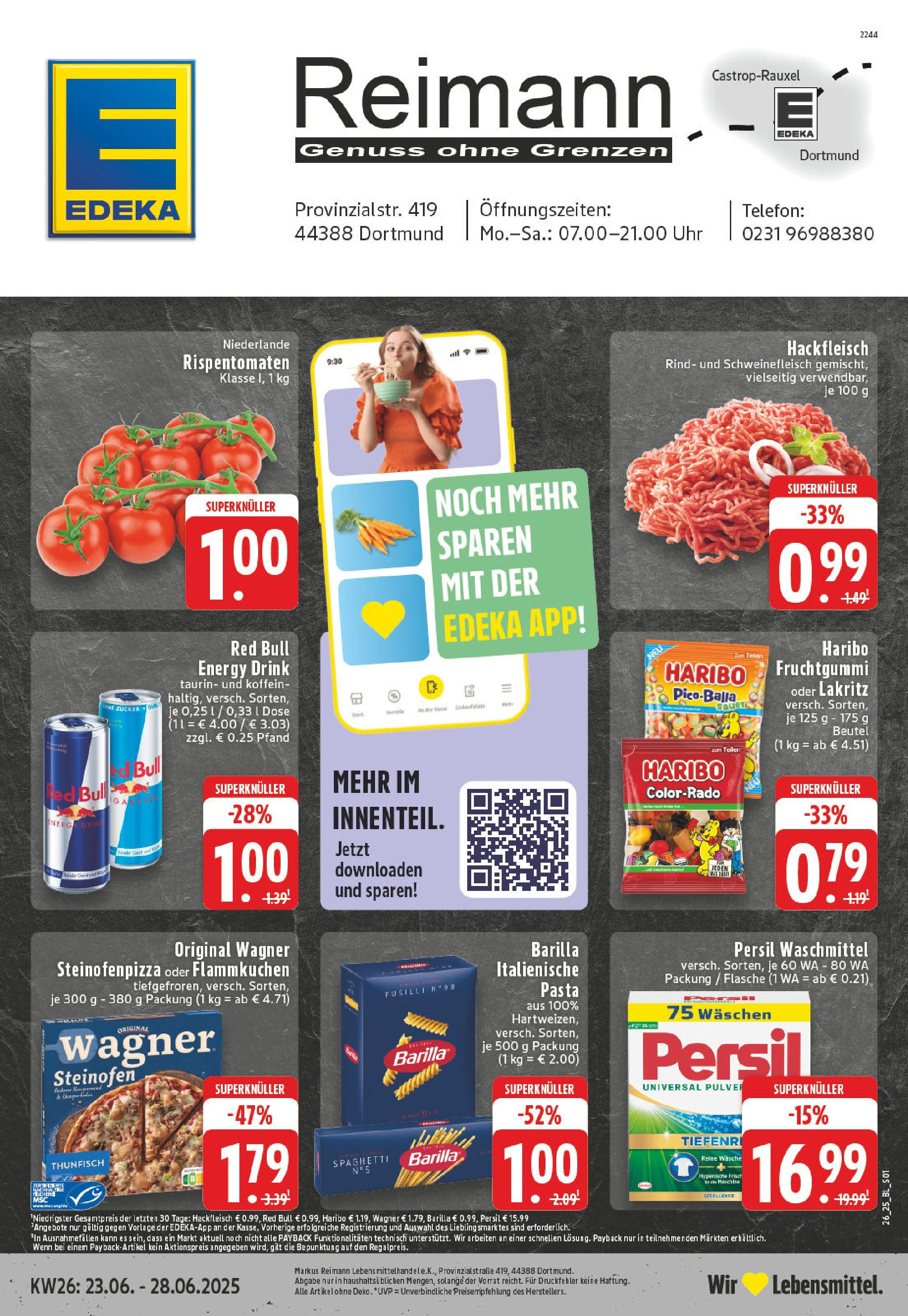 EDEKA Prospekt ab 23.06.2025 - Prospekt Dortmund Online Vorschau von dem Prospekt des Geschäftes Edeka, gültig ab dem 23.06.2025