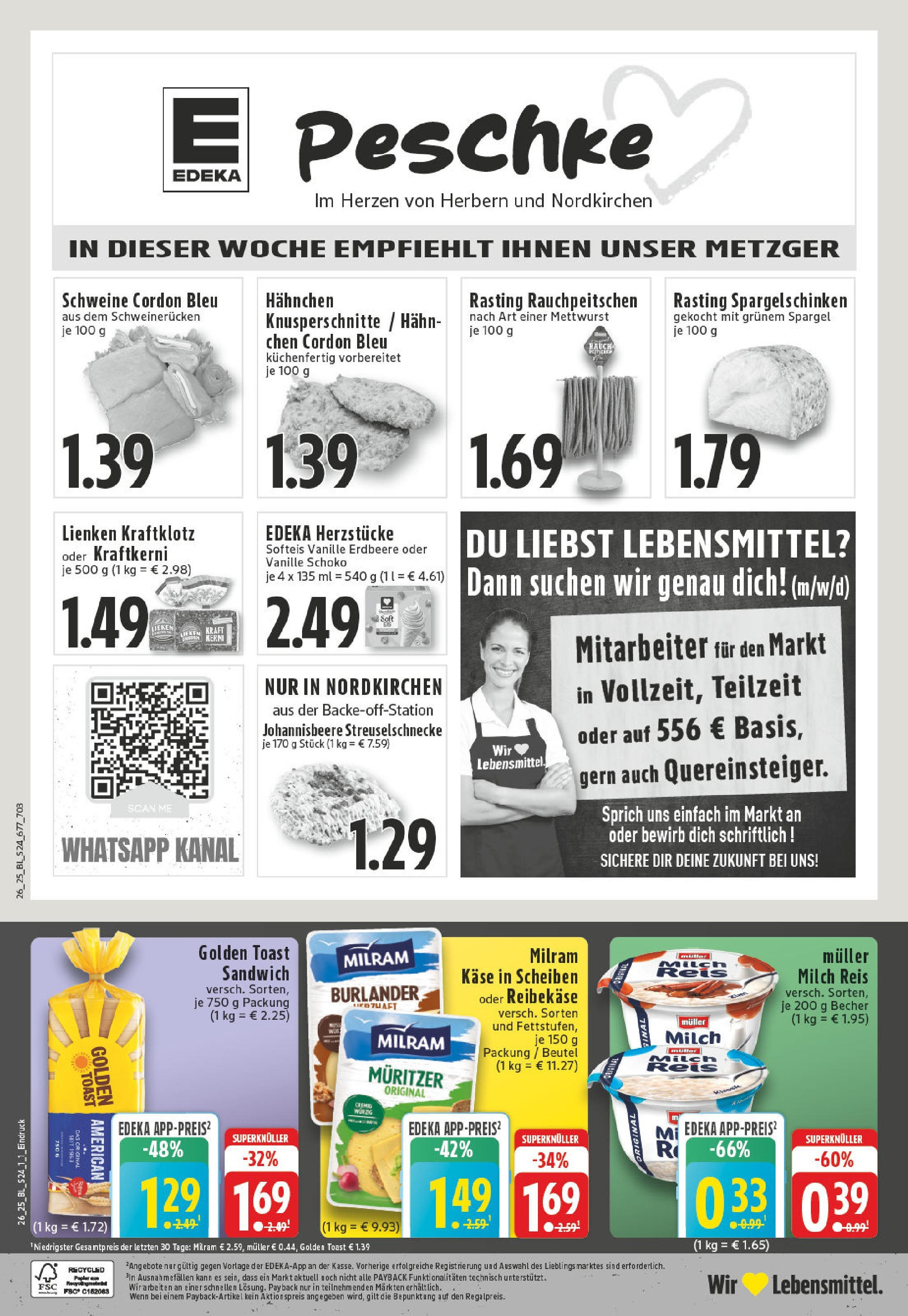 Edeka prospekt Nordkirchen	 (ab 22.06.2025) » Angebote Online | Seite: 24 | Produkte: Toast, Spargel, Pudding, Reis