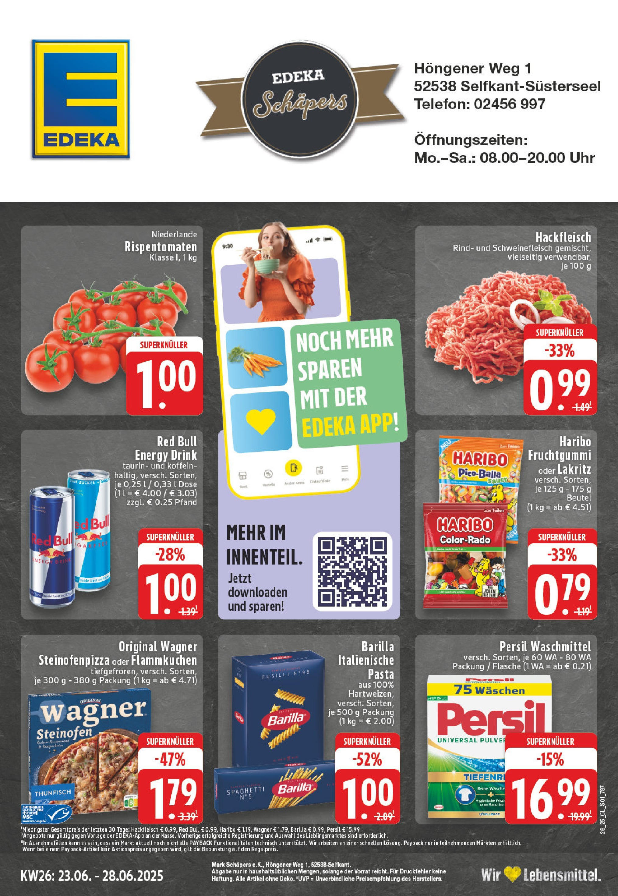 Edeka prospekt Selfkant-Wehr	 (ab 22.06.2025) » Angebote Online | Seite: 1 | Produkte: Haribo, Thunfisch, Pasta, Persil