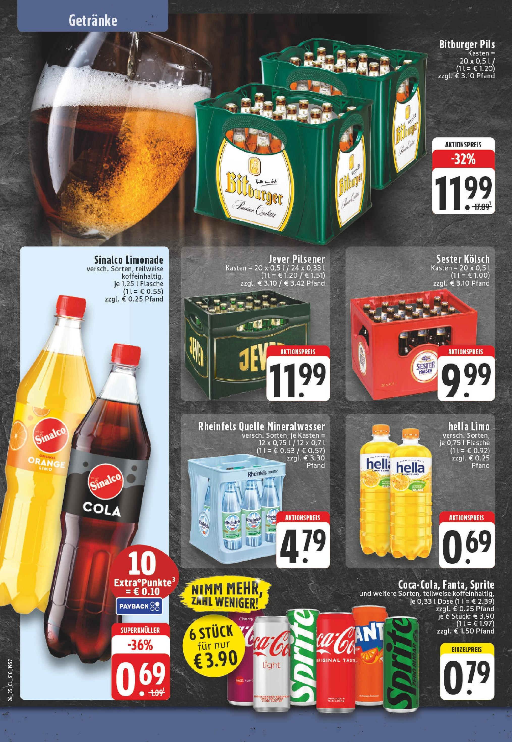 Edeka prospekt Leverkusen-Schlebusch	 (ab 22.06.2025) » Angebote Online | Seite: 18 | Produkte: Bitburger, Cola, Limonade, Jever