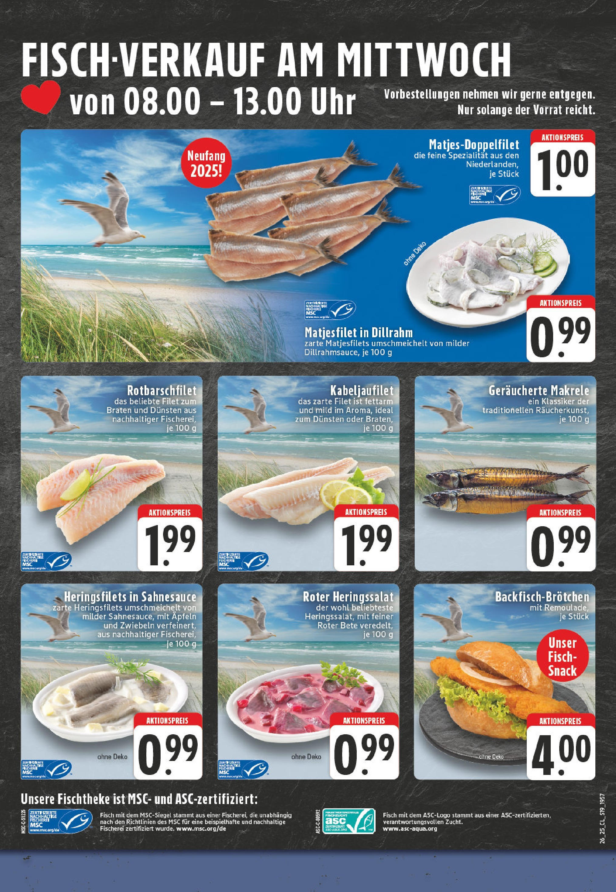 Edeka prospekt Leverkusen-Schlebusch	 (ab 22.06.2025) » Angebote Online | Seite: 19 | Produkte: Fisch, Zwiebeln, Uhr
