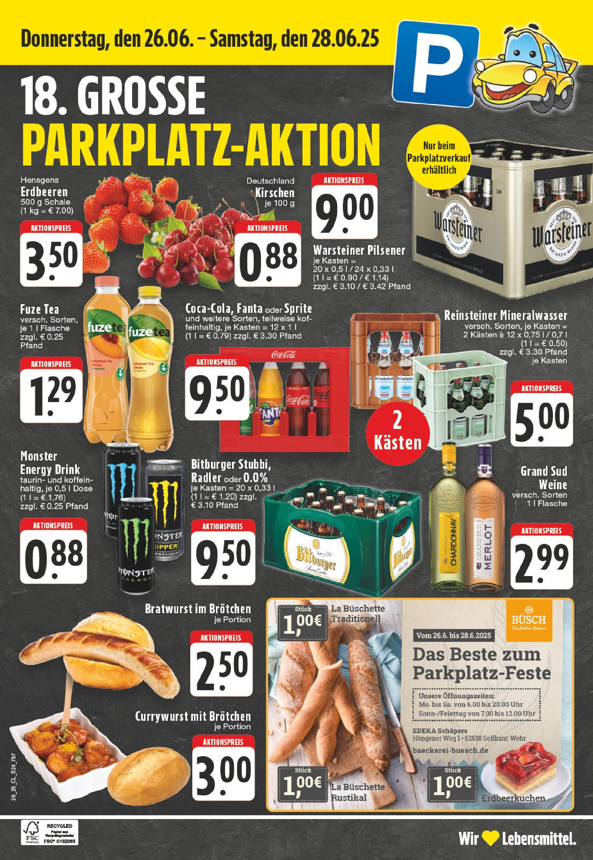 Edeka prospekt Selfkant-Wehr	 (ab 22.06.2025) » Angebote Online | Seite: 24 | Produkte: Sprite, Kirschen, Radler, Warsteiner