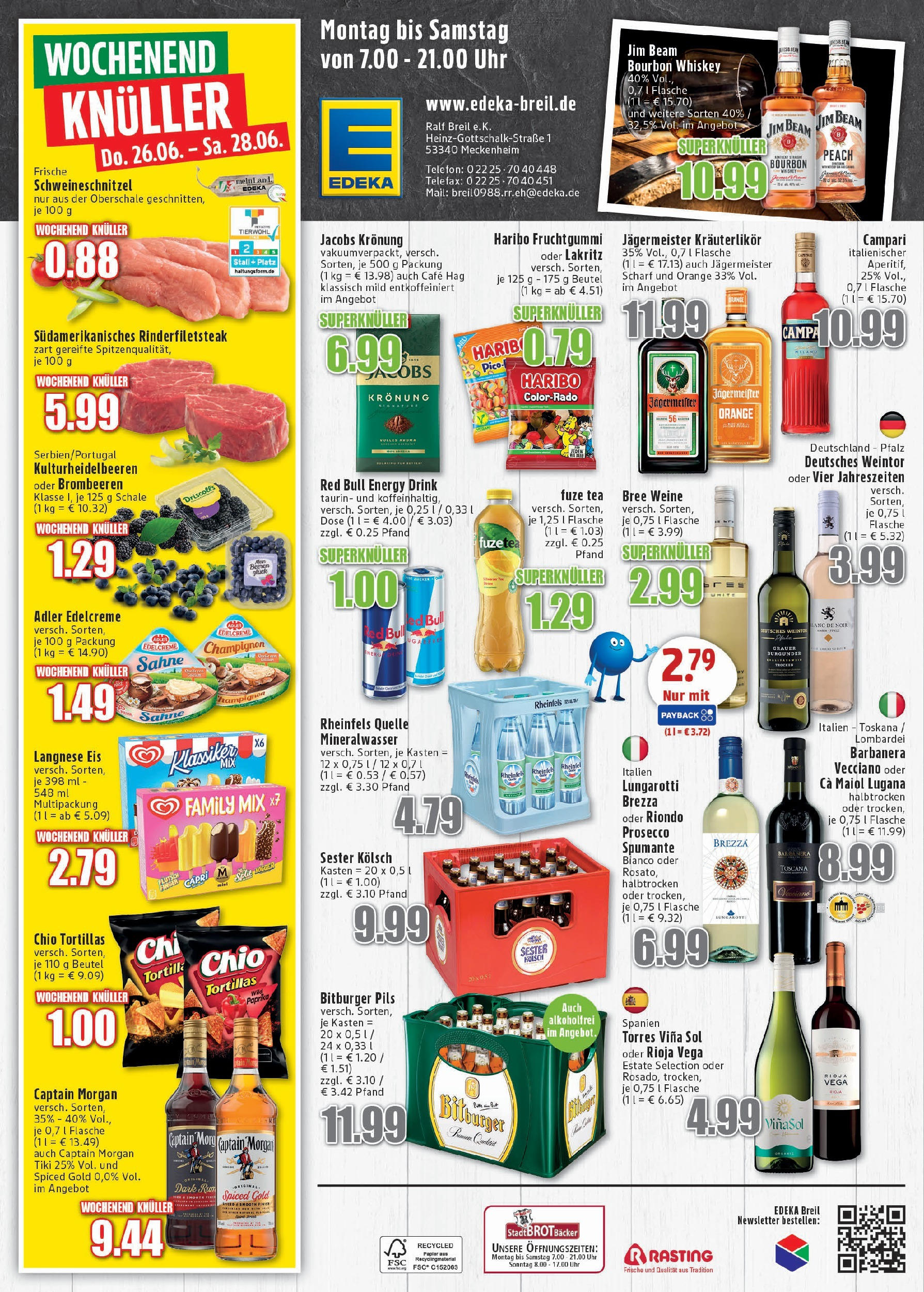 Edeka prospekt Meckenheim	 (ab 22.06.2025) » Angebote Online | Seite: 6 | Produkte: Haribo, Energy, Uhr, Rheinfels quelle