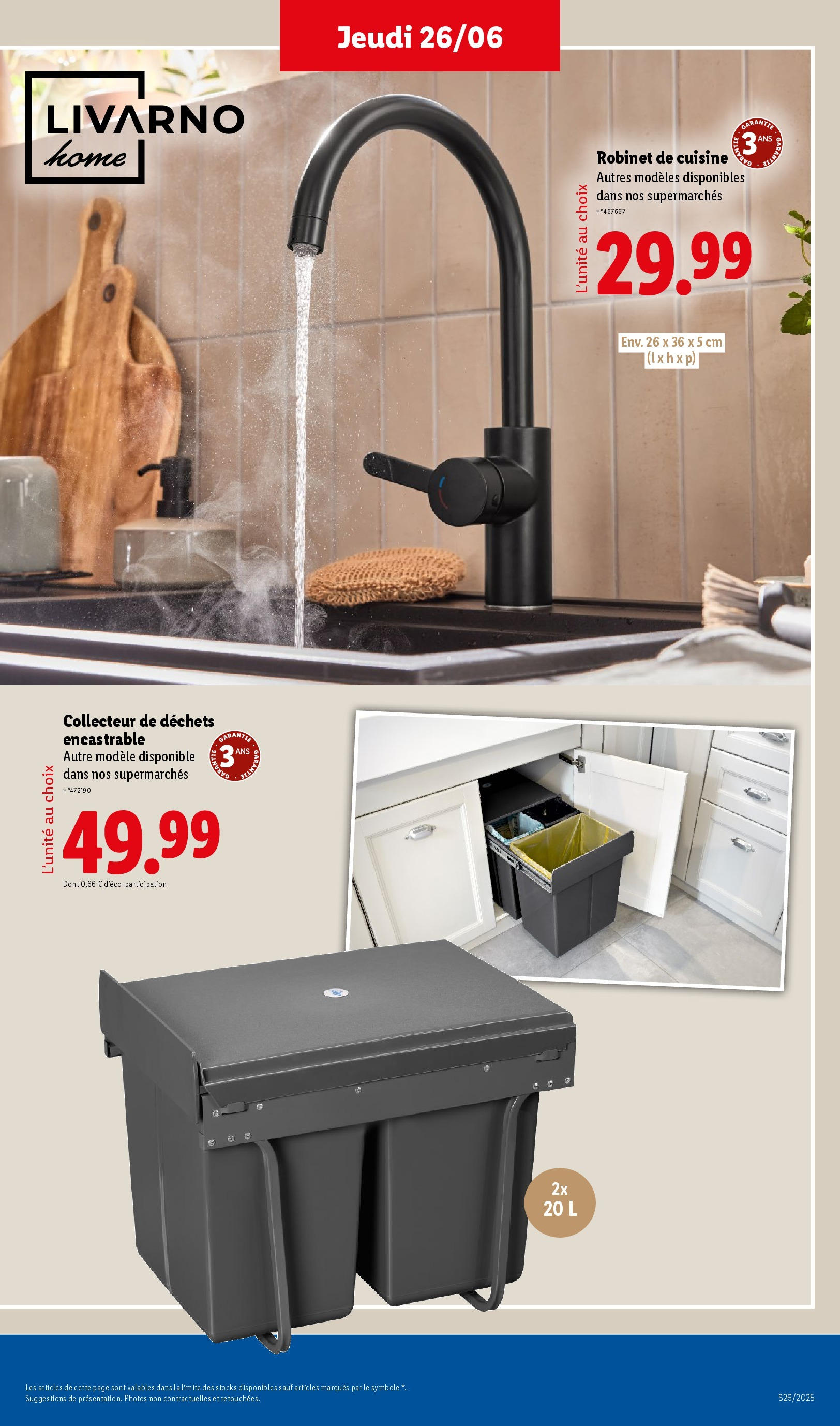 Catalogue LIDL du 26/06/2025 | Promo prospectus en ligne | Page: 53 | Produits: Robinet Catalogue LIDL du 26/06/2025 | Promo prospectus en ligne | Page: 53 | Produits: Robinet