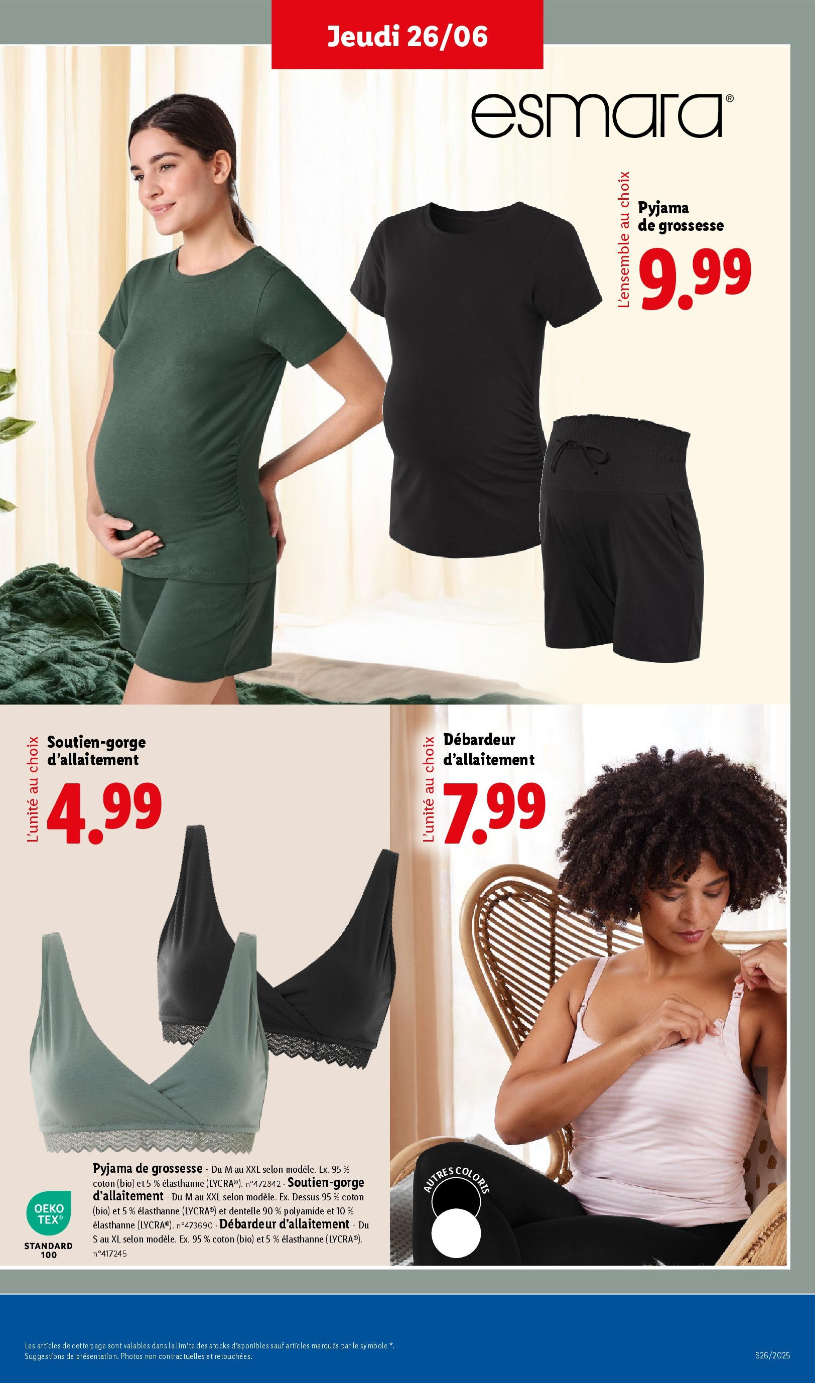 Catalogue LIDL du 26/06/2025 | Promo prospectus en ligne | Page: 55 | Produits: Coton, Soutien-gorge d'allaitement, Soutien-gorge, Pyjama Catalogue LIDL du 26/06/2025 | Promo prospectus en ligne | Page: 55 | Produits: Coton, Soutien-gorge d'allaitement, Soutien-gorge, Pyjama