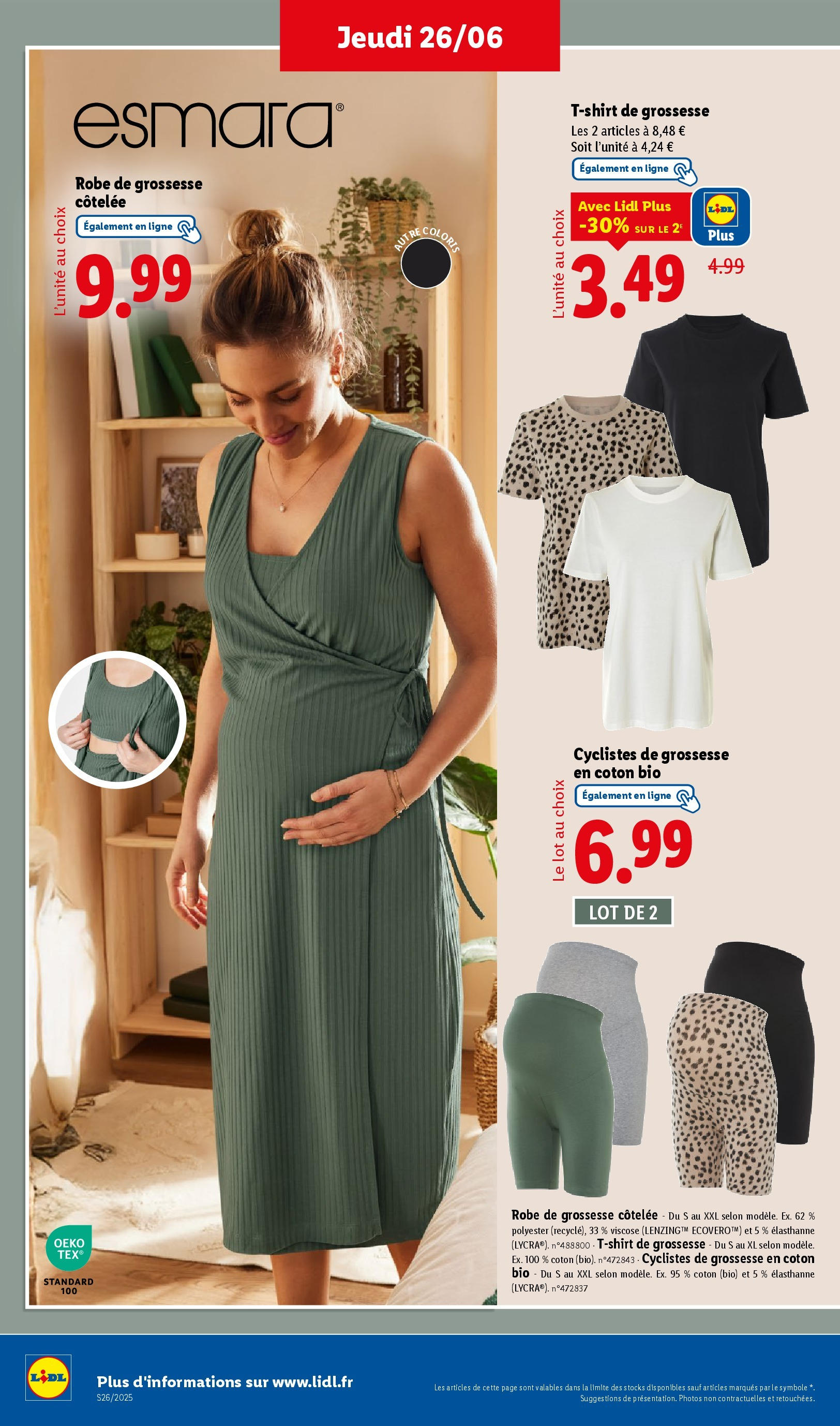 Catalogue LIDL du 26/06/2025 | Promo prospectus en ligne | Page: 56 | Produits: Robe, Coton, T-shirt, Shorts Catalogue LIDL du 26/06/2025 | Promo prospectus en ligne | Page: 56 | Produits: Robe, Coton, T-shirt, Shorts