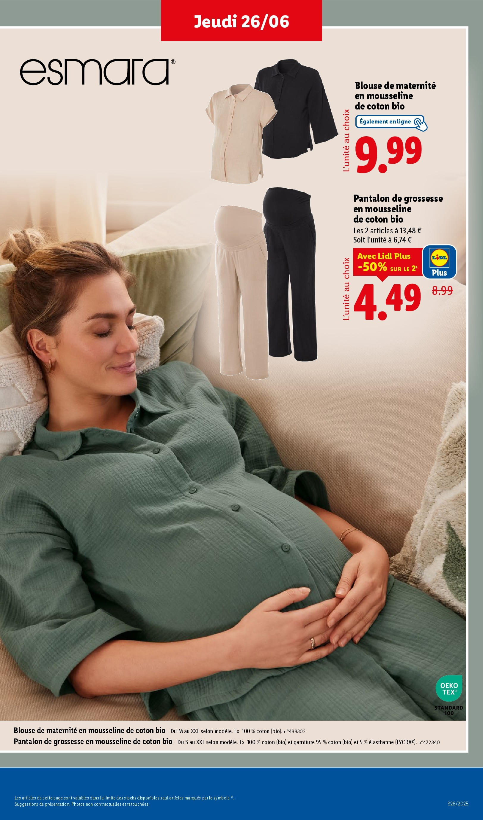 Catalogue LIDL du 26/06/2025 | Promo prospectus en ligne | Page: 57 | Produits: Coton, Pantalon, Blouse Catalogue LIDL du 26/06/2025 | Promo prospectus en ligne | Page: 57 | Produits: Coton, Pantalon, Blouse