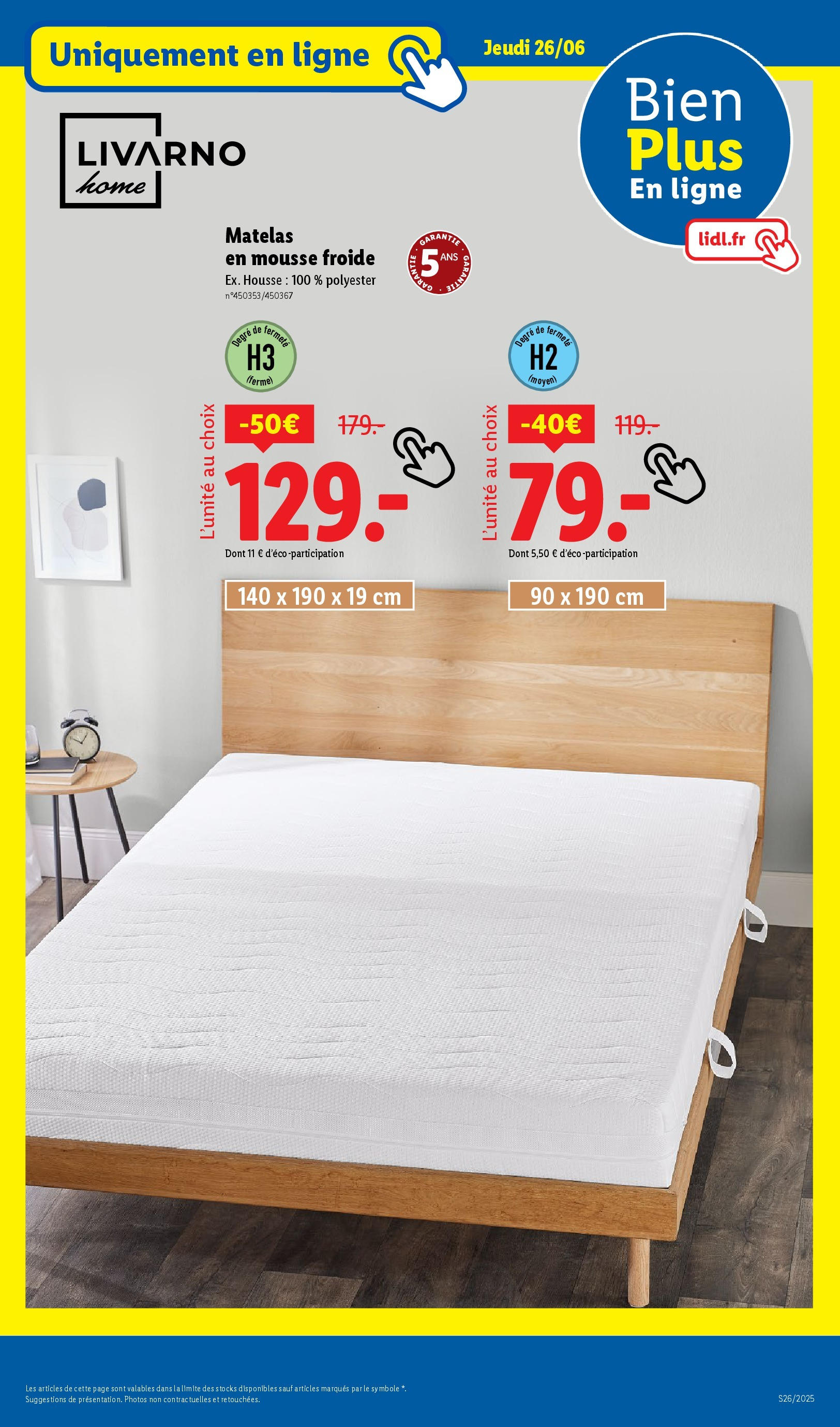 Catalogue LIDL du 26/06/2025 | Promo prospectus en ligne | Page: 59 | Produits: Mousse, Matelas Catalogue LIDL du 26/06/2025 | Promo prospectus en ligne | Page: 59 | Produits: Mousse, Matelas