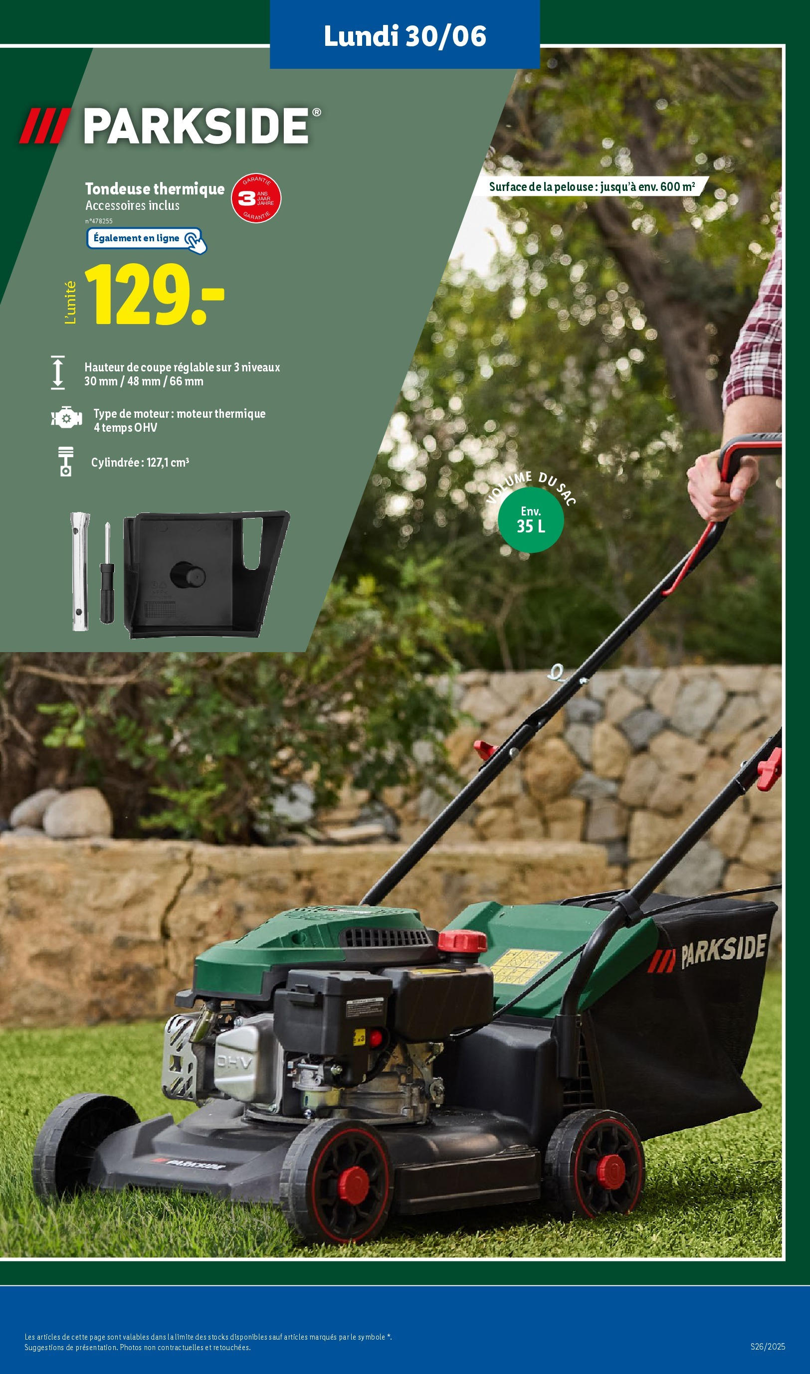Catalogue LIDL du 26/06/2025 | Promo prospectus en ligne | Page: 63 | Produits: Tondeuse Catalogue LIDL du 26/06/2025 | Promo prospectus en ligne | Page: 63 | Produits: Tondeuse