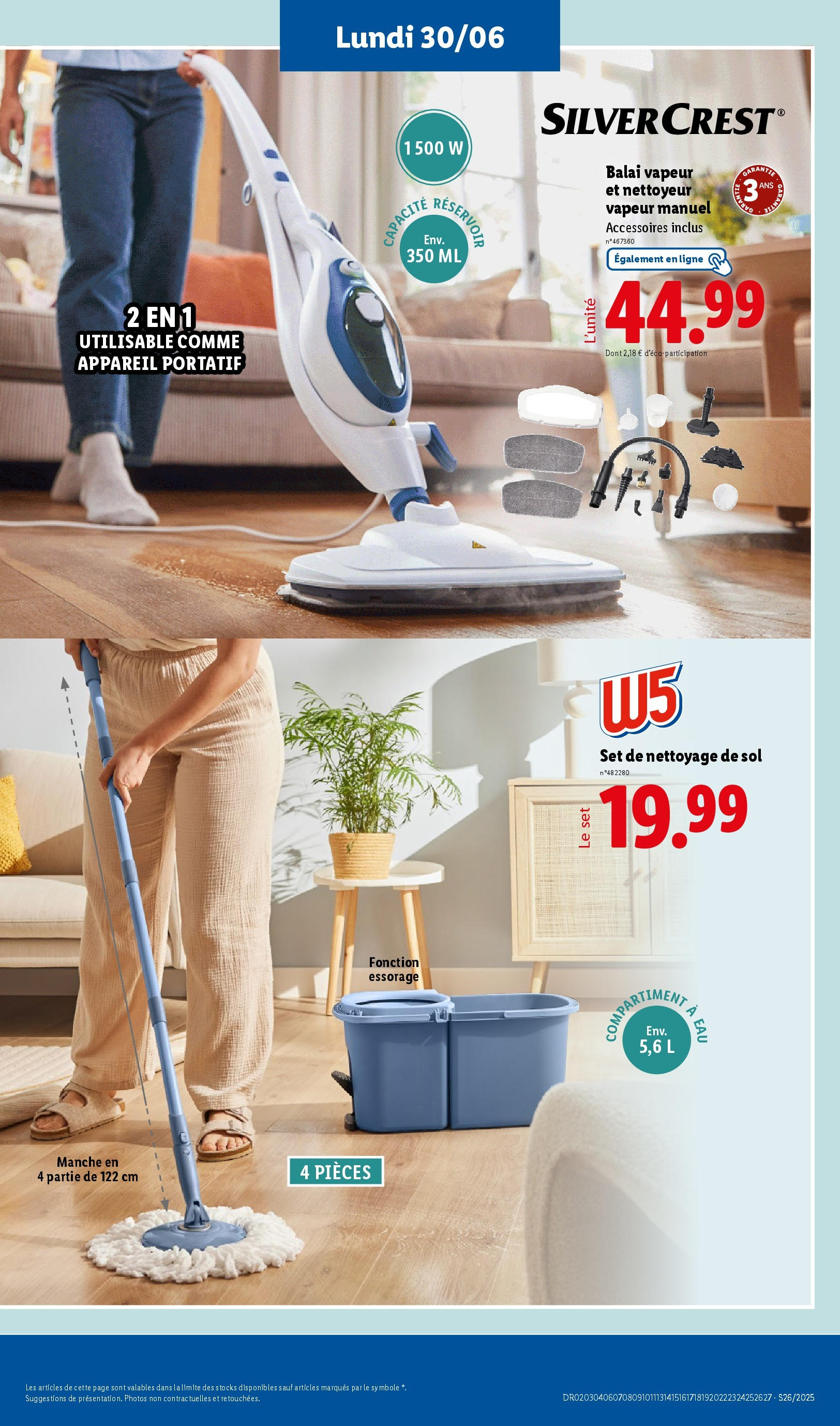 Catalogue LIDL du 26/06/2025 | Promo prospectus en ligne | Page: 77 | Produits: Nettoyeur vapeur, Balai Catalogue LIDL du 26/06/2025 | Promo prospectus en ligne | Page: 77 | Produits: Nettoyeur vapeur, Balai
