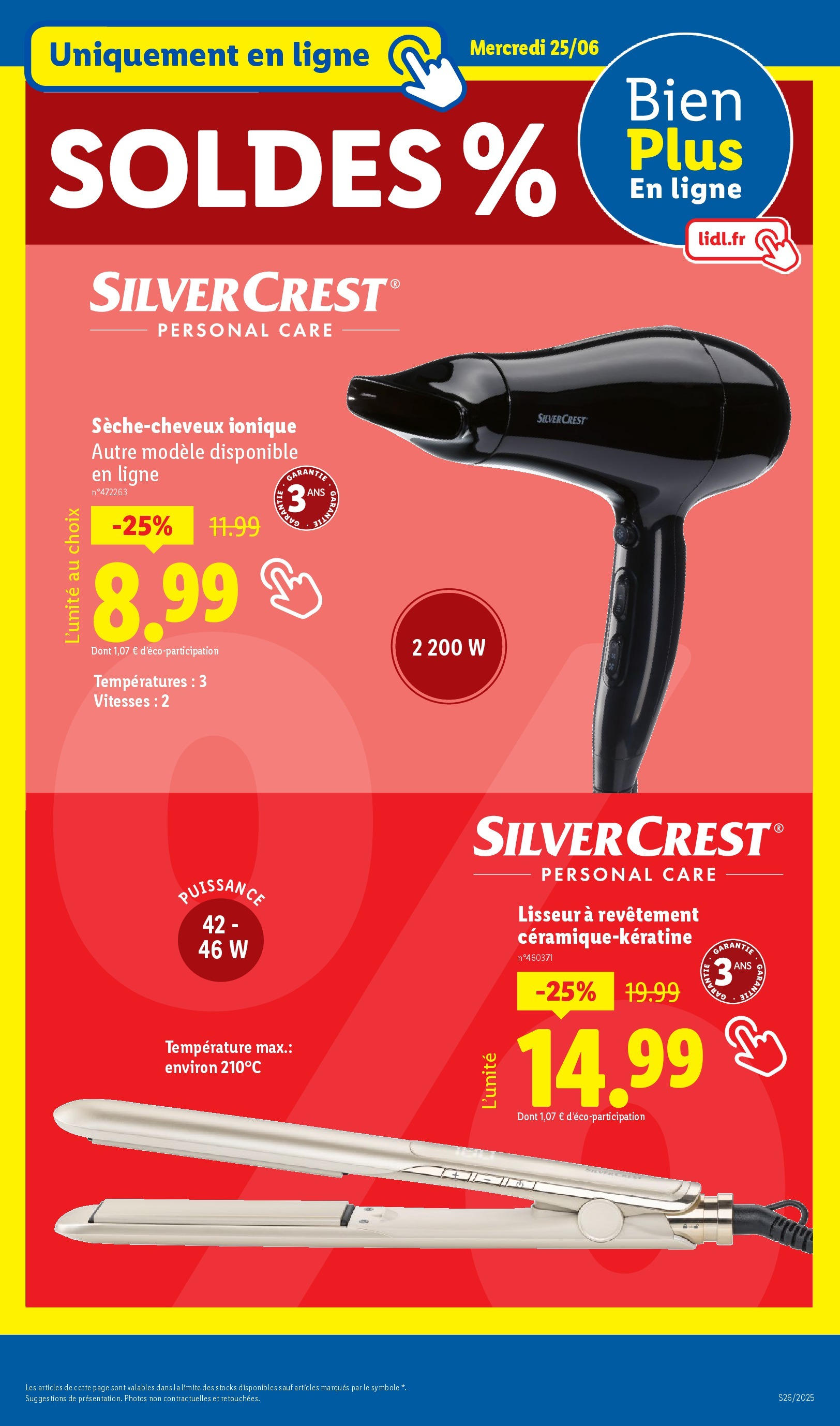 Catalogue LIDL du 26/06/2025 | Promo prospectus en ligne | Page: 39 | Produits: Sèche-cheveux, Lisseur Catalogue LIDL du 26/06/2025 | Promo prospectus en ligne | Page: 39 | Produits: Sèche-cheveux, Lisseur