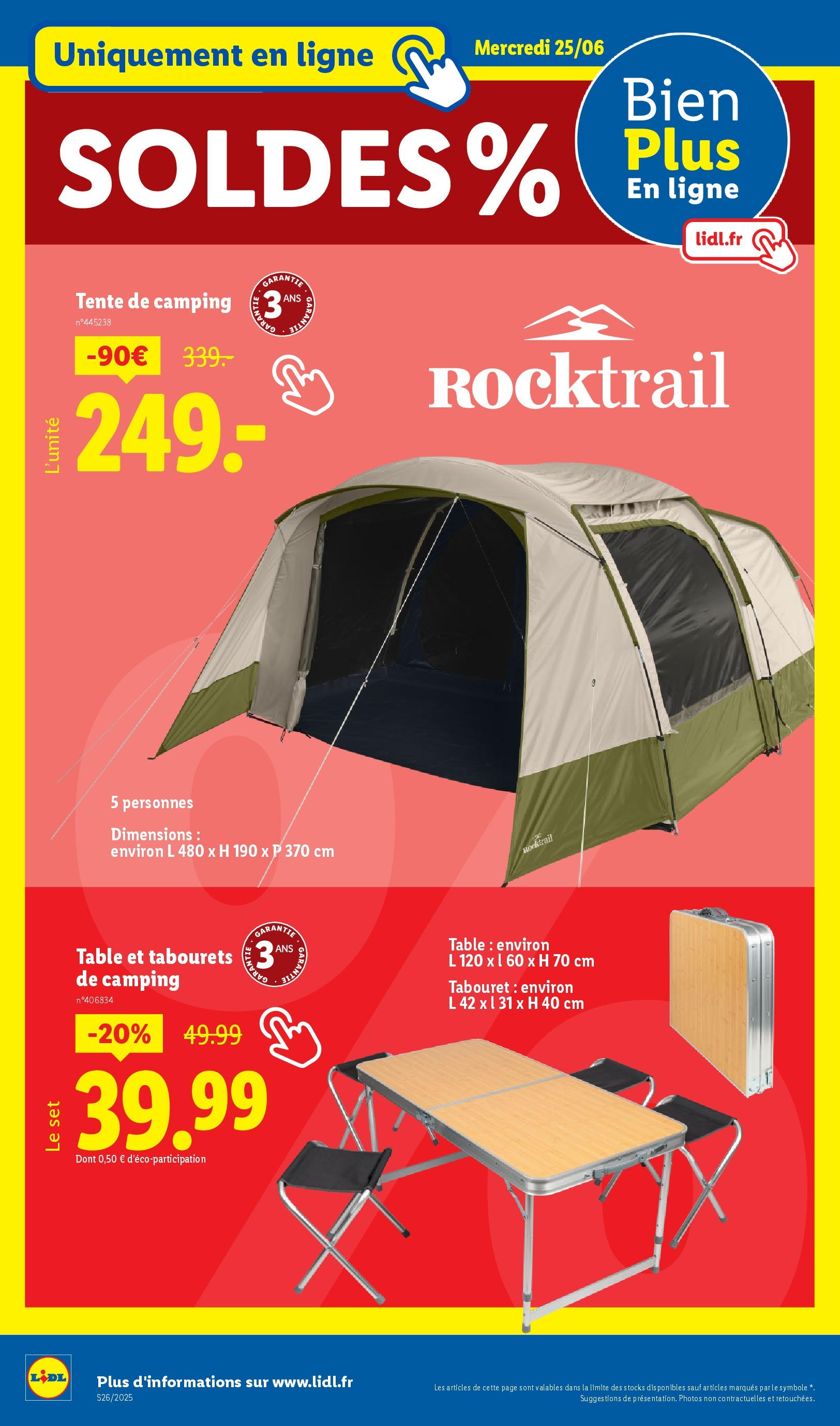 Catalogue LIDL du 26/06/2025 | Promo prospectus en ligne | Page: 44 | Produits: Tente, Table Catalogue LIDL du 26/06/2025 | Promo prospectus en ligne | Page: 44 | Produits: Tente, Table