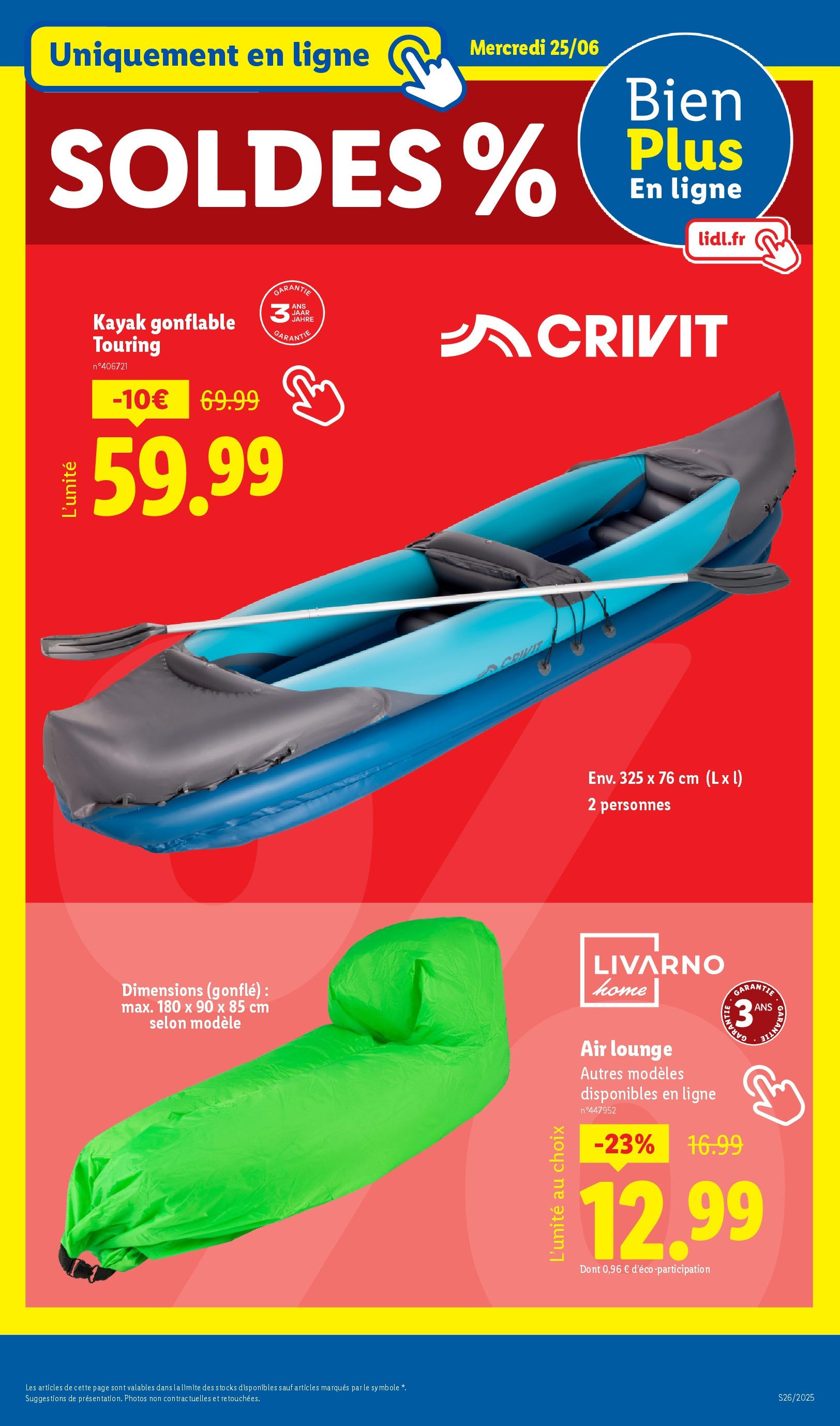 Catalogue LIDL du 26/06/2025 | Promo prospectus en ligne | Page: 45 | Produits: Kayak Catalogue LIDL du 26/06/2025 | Promo prospectus en ligne | Page: 45 | Produits: Kayak