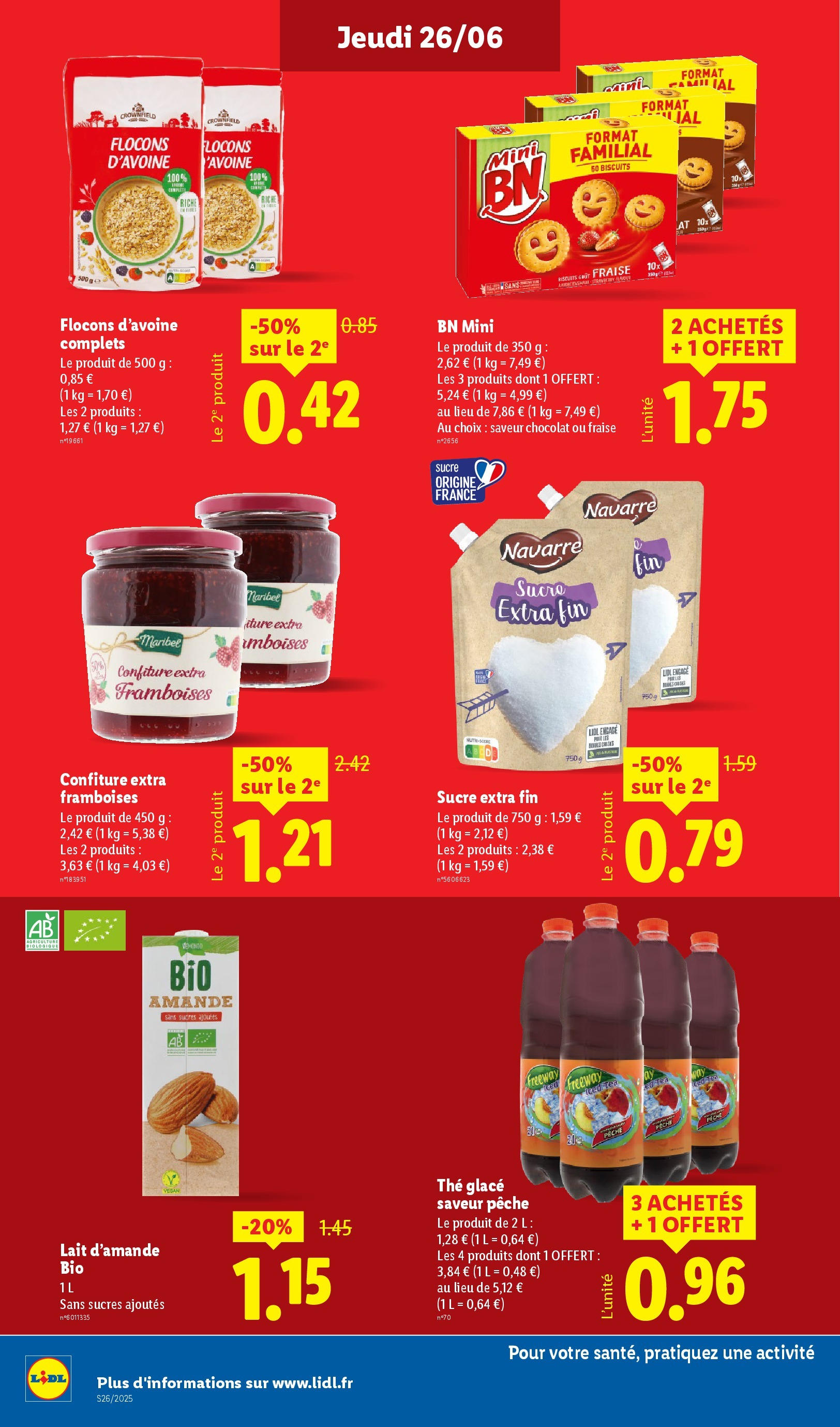 Catalogue LIDL du 26/06/2025 | Promo prospectus en ligne | Page: 12 | Produits: Fraise, Pêche, Thé glacé, Chocolat Catalogue LIDL du 26/06/2025 | Promo prospectus en ligne | Page: 12 | Produits: Fraise, Pêche, Thé glacé, Chocolat