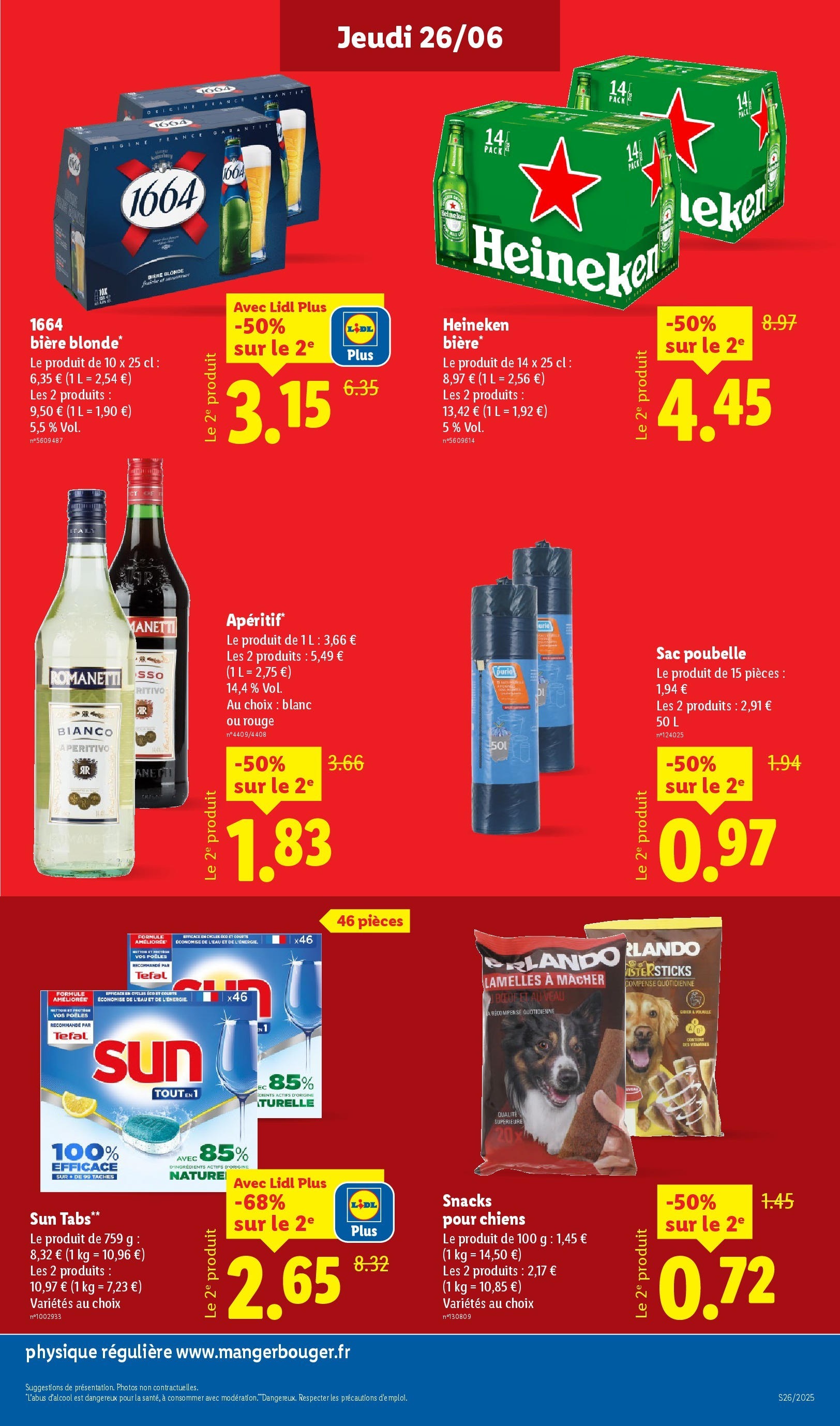 Catalogue LIDL du 26/06/2025 | Promo prospectus en ligne | Page: 13 | Produits: Sac, Romanetti, Heineken, Sac poubelle Catalogue LIDL du 26/06/2025 | Promo prospectus en ligne | Page: 13 | Produits: Sac, Romanetti, Heineken, Sac poubelle