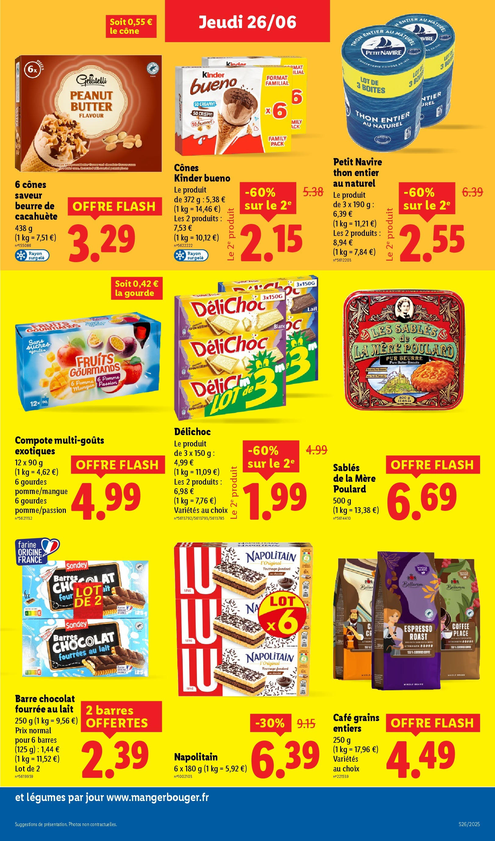 Catalogue LIDL du 26/06/2025 | Promo prospectus en ligne | Page: 17 | Produits: Pomme, Farine, Beurre, Café Catalogue LIDL du 26/06/2025 | Promo prospectus en ligne | Page: 17 | Produits: Pomme, Farine, Beurre, Café