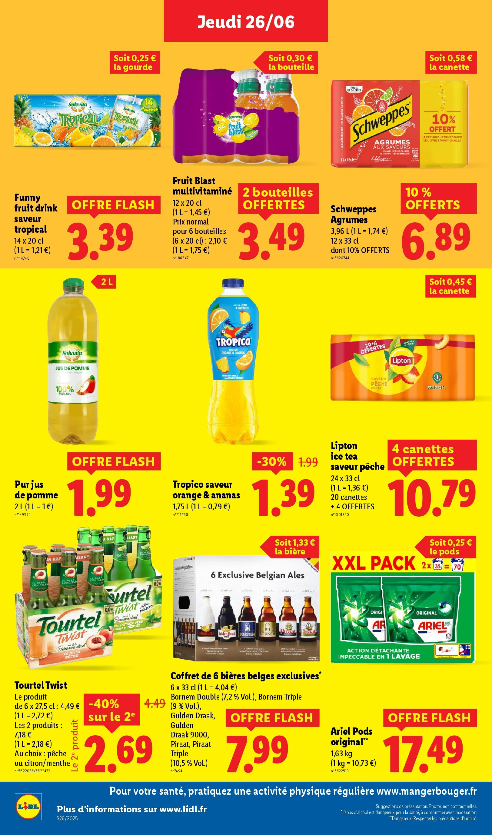 Catalogue LIDL du 26/06/2025 | Promo prospectus en ligne | Page: 18 | Produits: Ariel, Menthe, Orange, Jus de pomme Catalogue LIDL du 26/06/2025 | Promo prospectus en ligne | Page: 18 | Produits: Ariel, Menthe, Orange, Jus de pomme