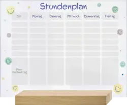 dm home Stundenplan aus Acryl mit Holzstandfuß A4