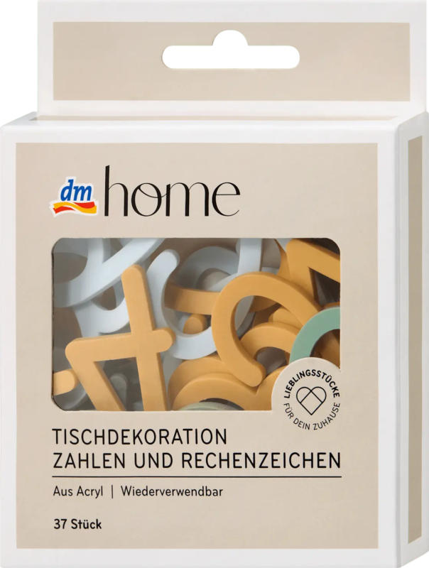 dm home Zahlen aus Acryl zum Rechnen lernen 37tlg